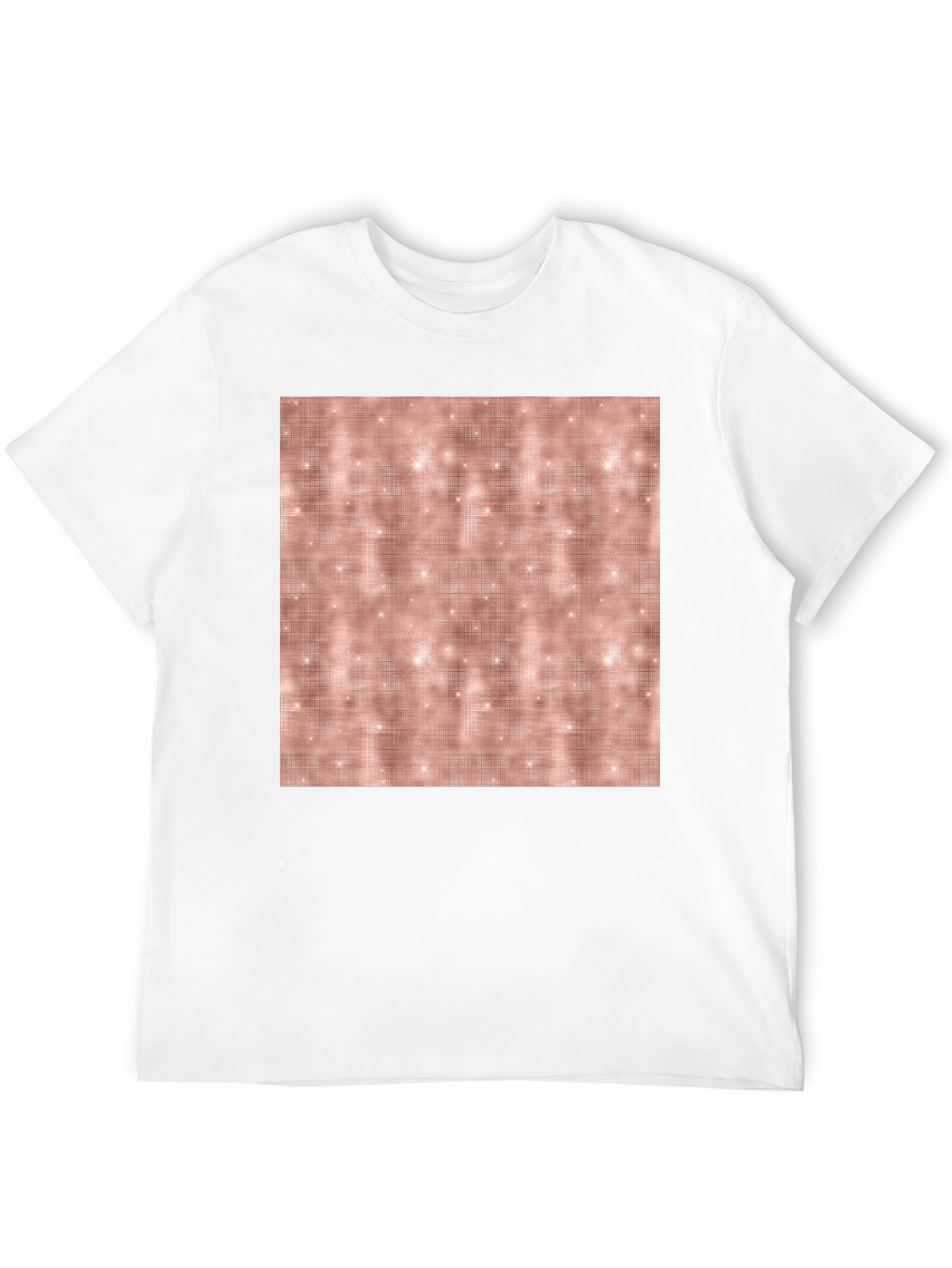Stylish Black Tee with Rose Gold Sparkle Pattern