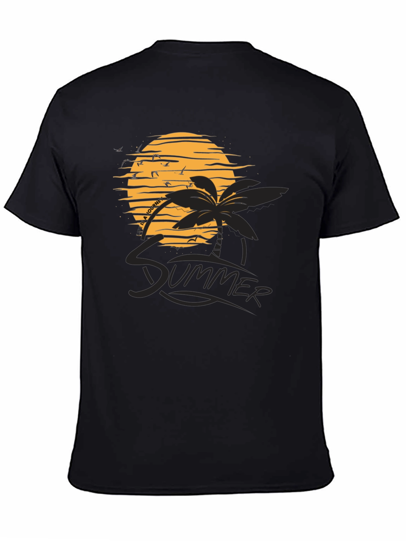 Summer Vibes Black Graphic Tee