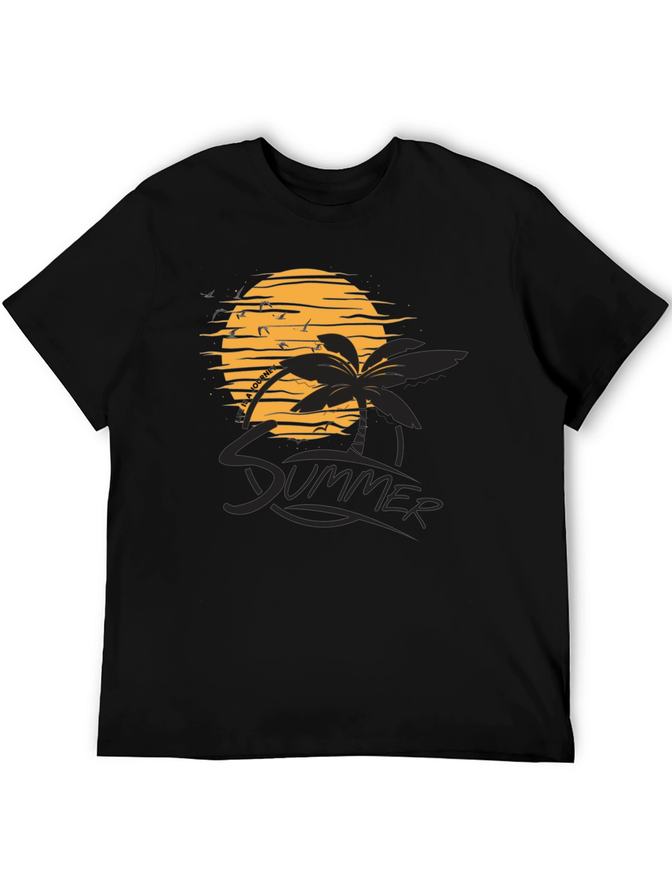 Summer Vibes Black Graphic Tee