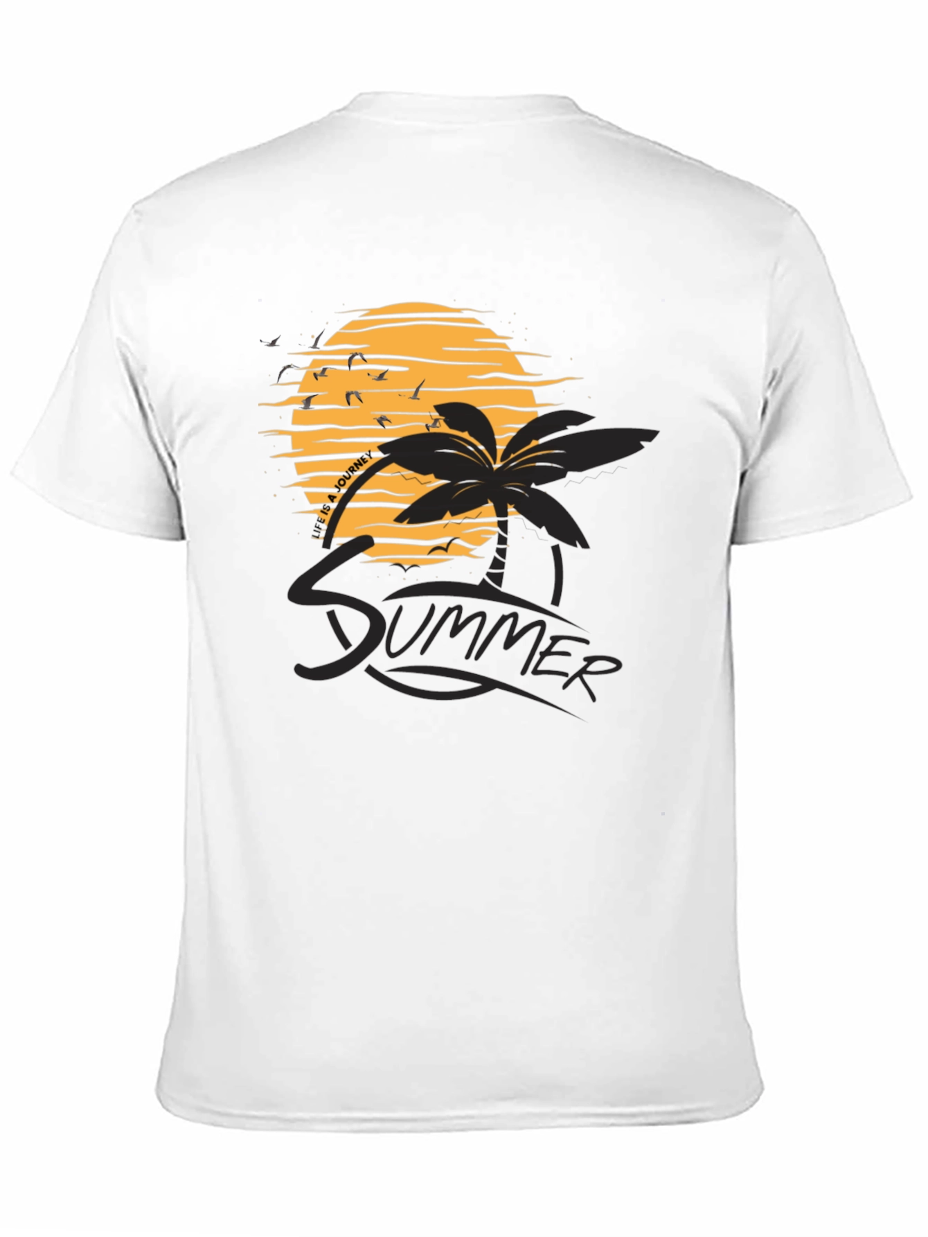 Summer Vibes Black Graphic Tee