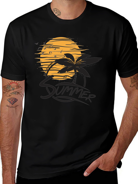 Summer Vibes Black Graphic Tee