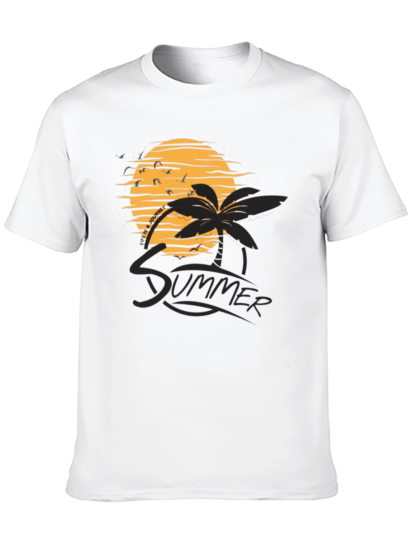 Summer Vibes Black Graphic Tee