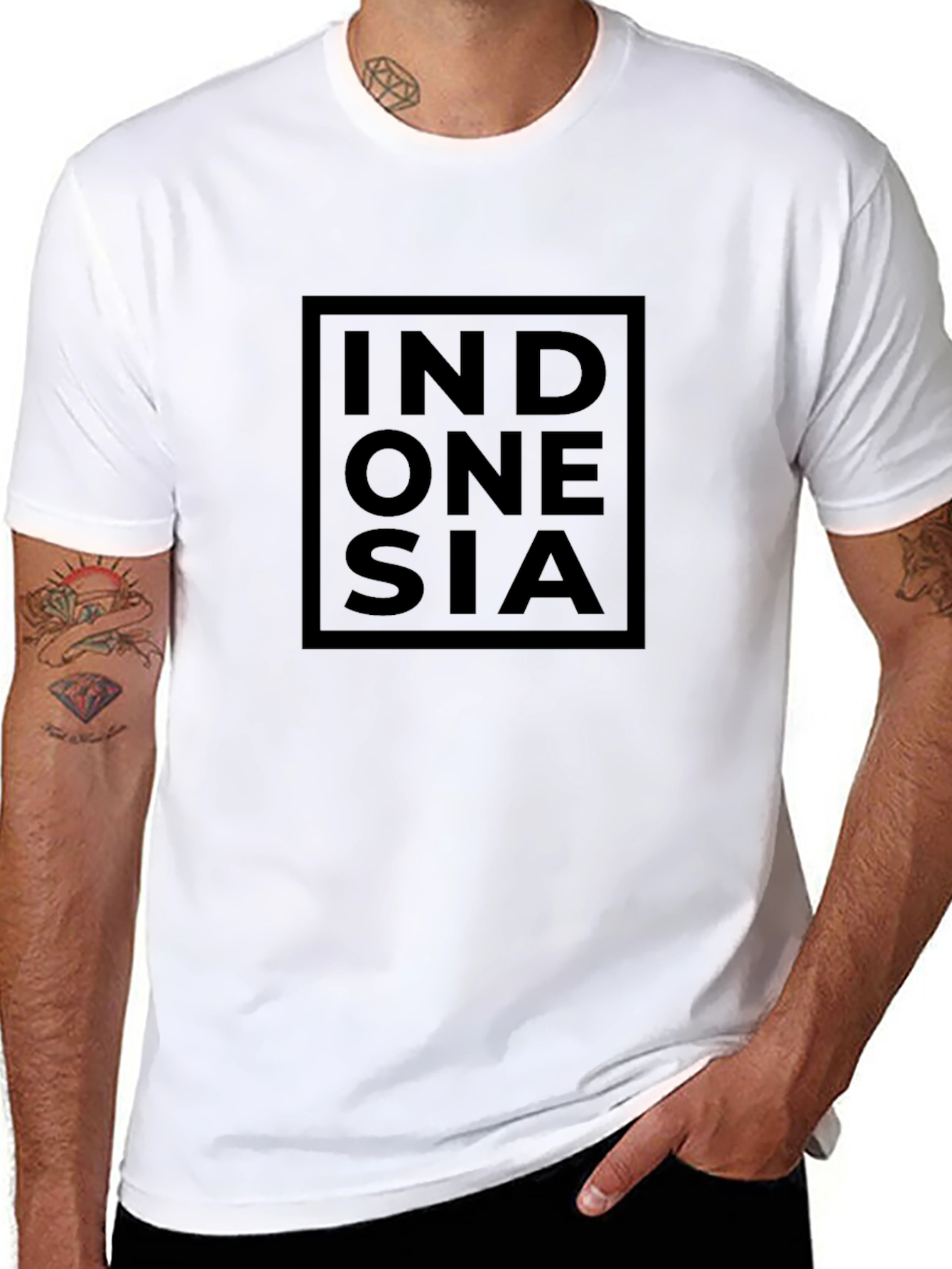 Indonesia Graphic T-Shirt - Black Tee for Men