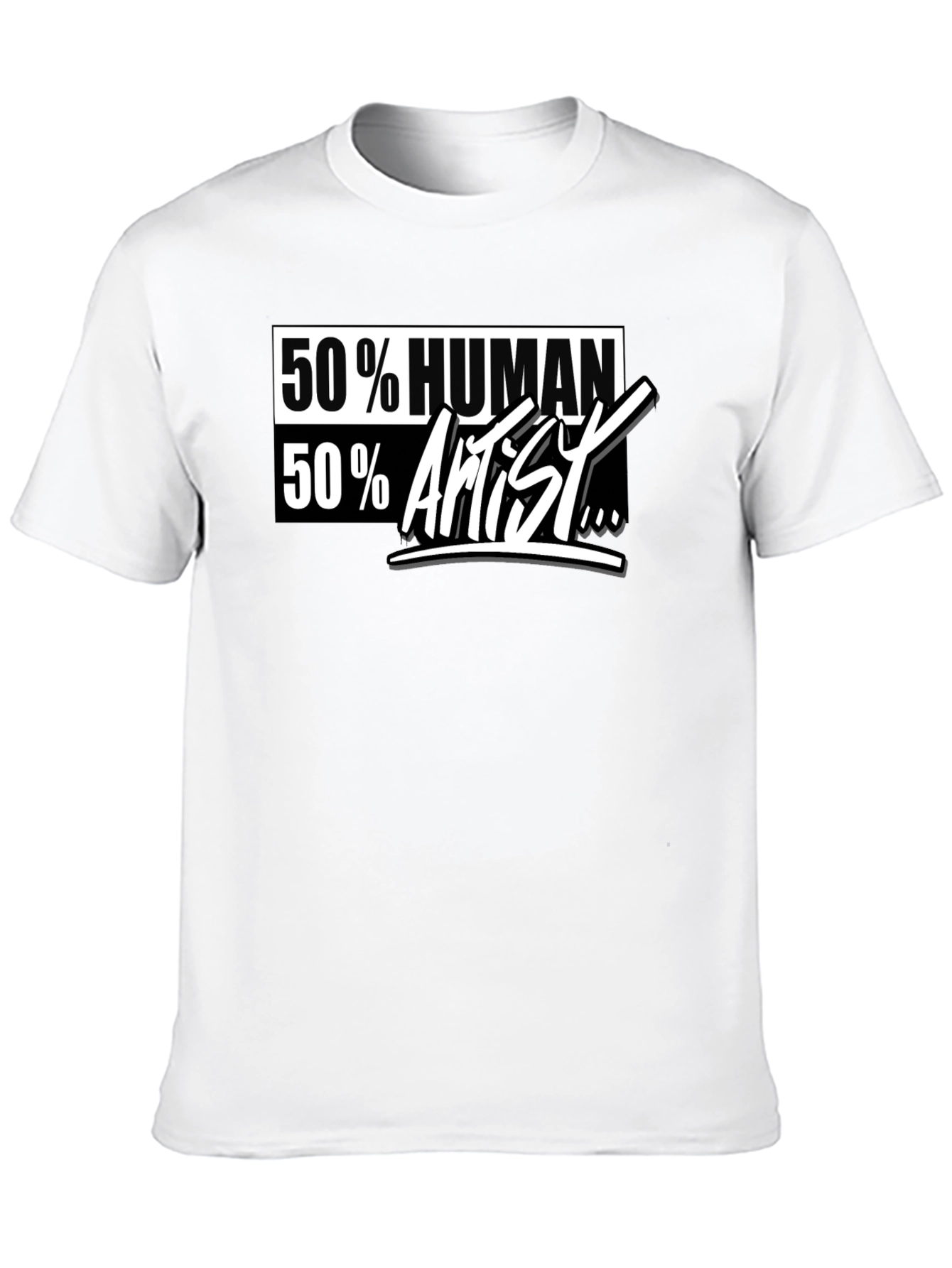 50% Human 50% Artist Graphic T-Shirt