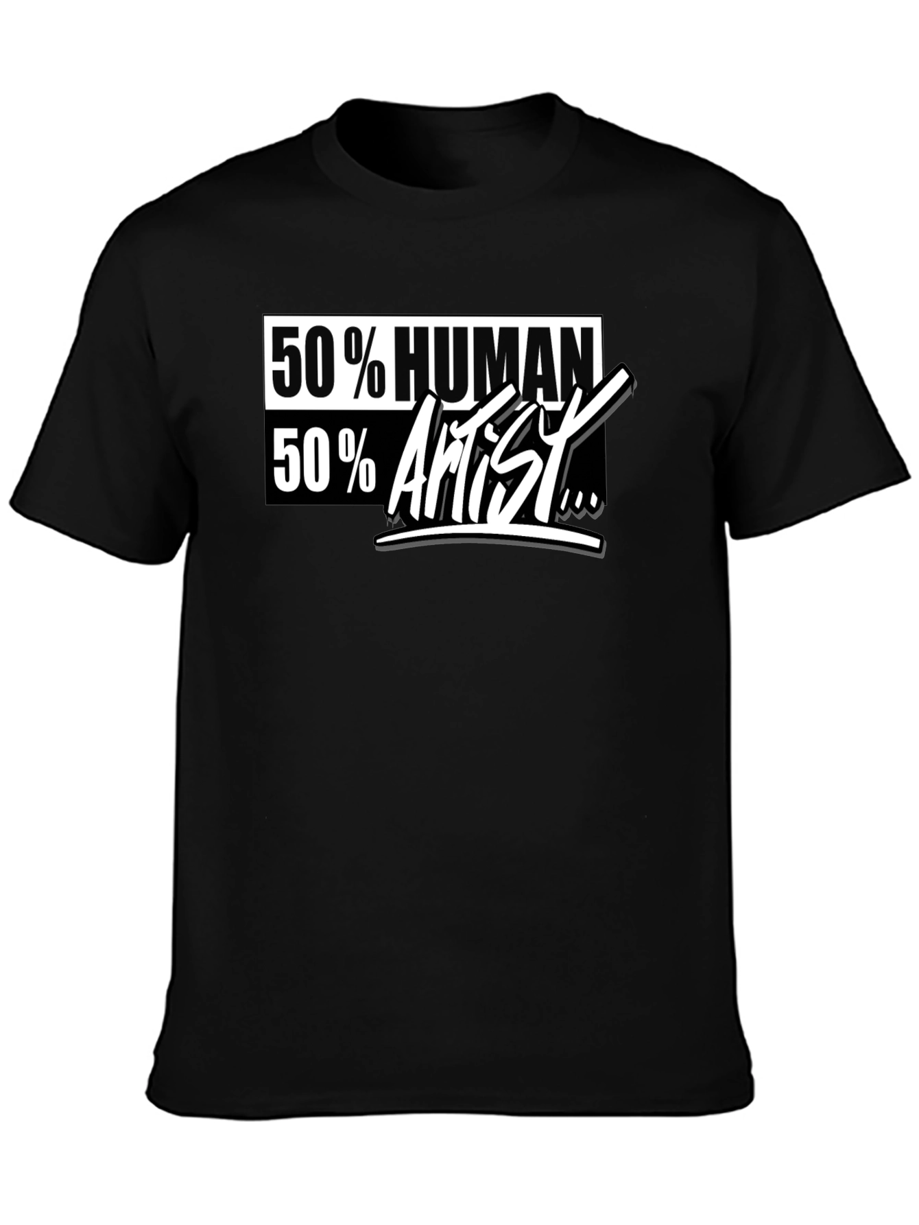 50% Human 50% Artist Graphic T-Shirt