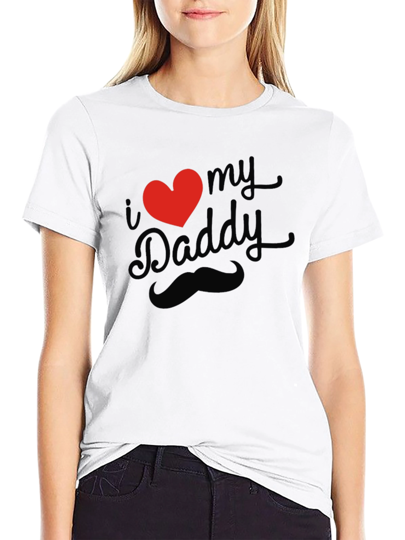 I Heart My Daddy Black T-Shirt