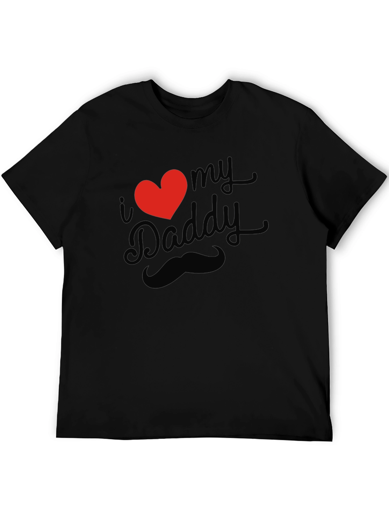 I Heart My Daddy Black T-Shirt