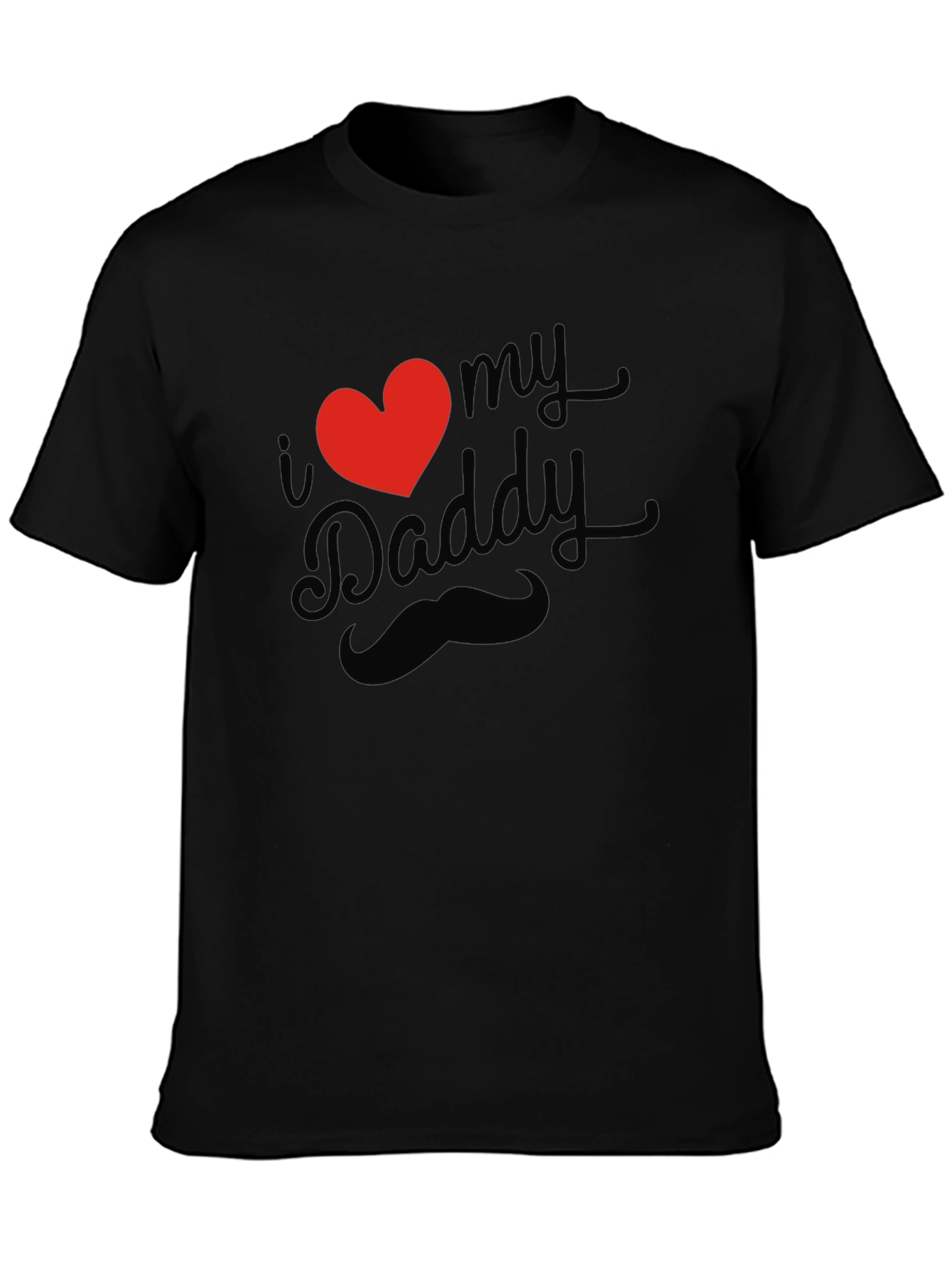 I Heart My Daddy Black T-Shirt