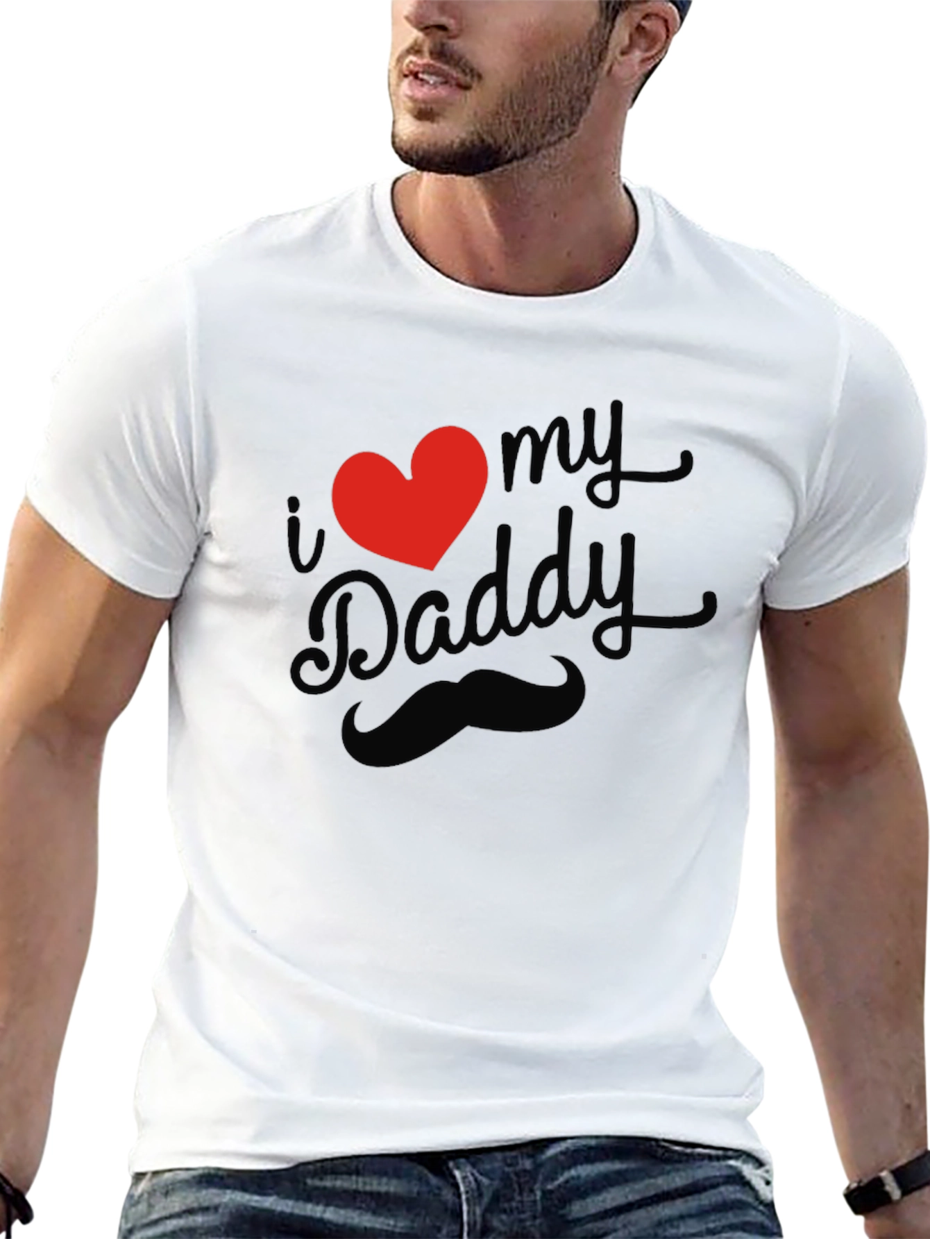 I Heart My Daddy Black T-Shirt