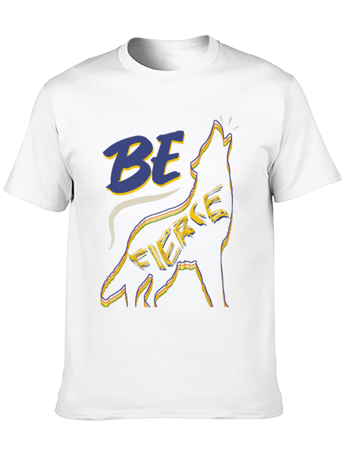 Be Fierce Wolf Graphic Tee - Black