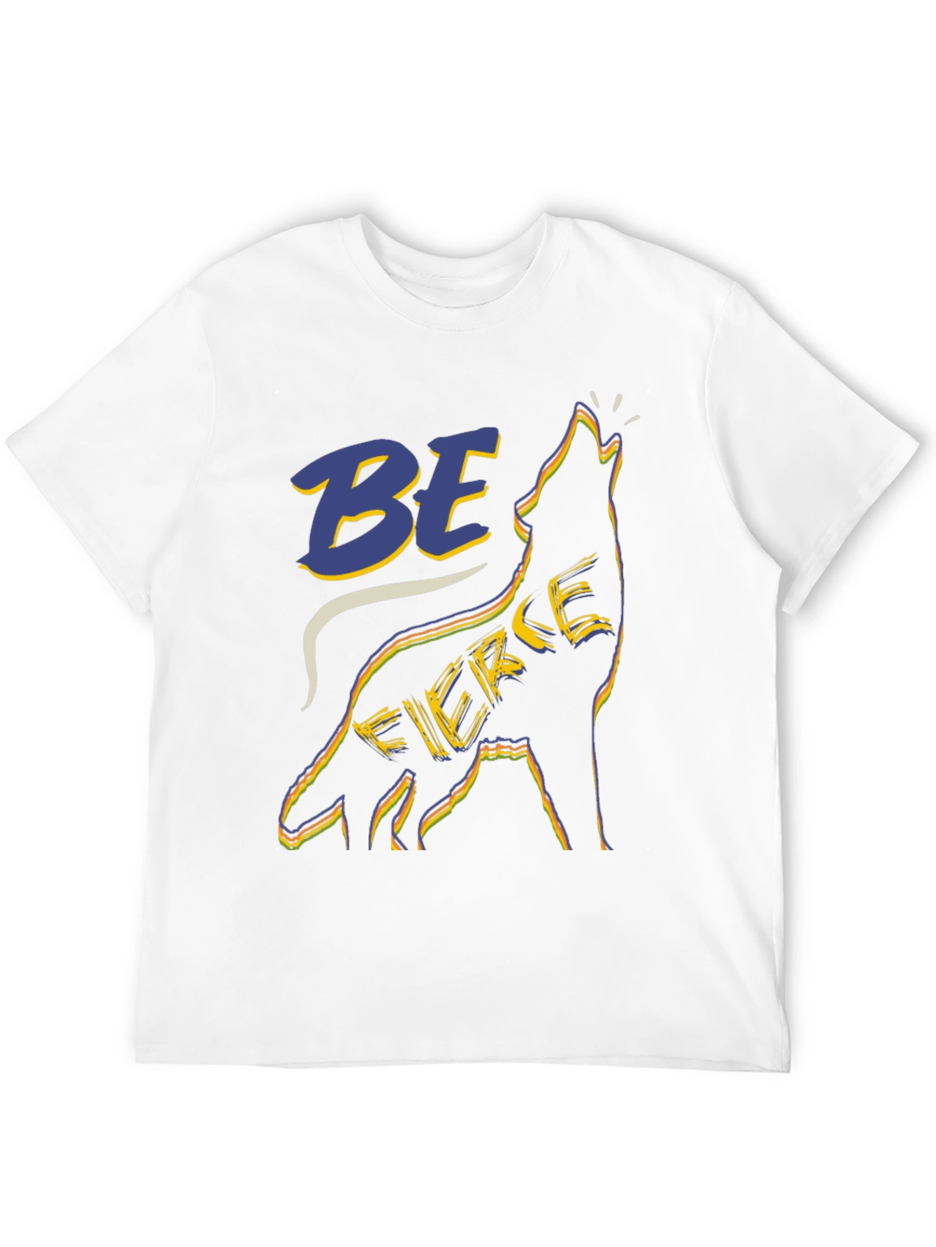 Be Fierce Wolf Graphic Tee - Black