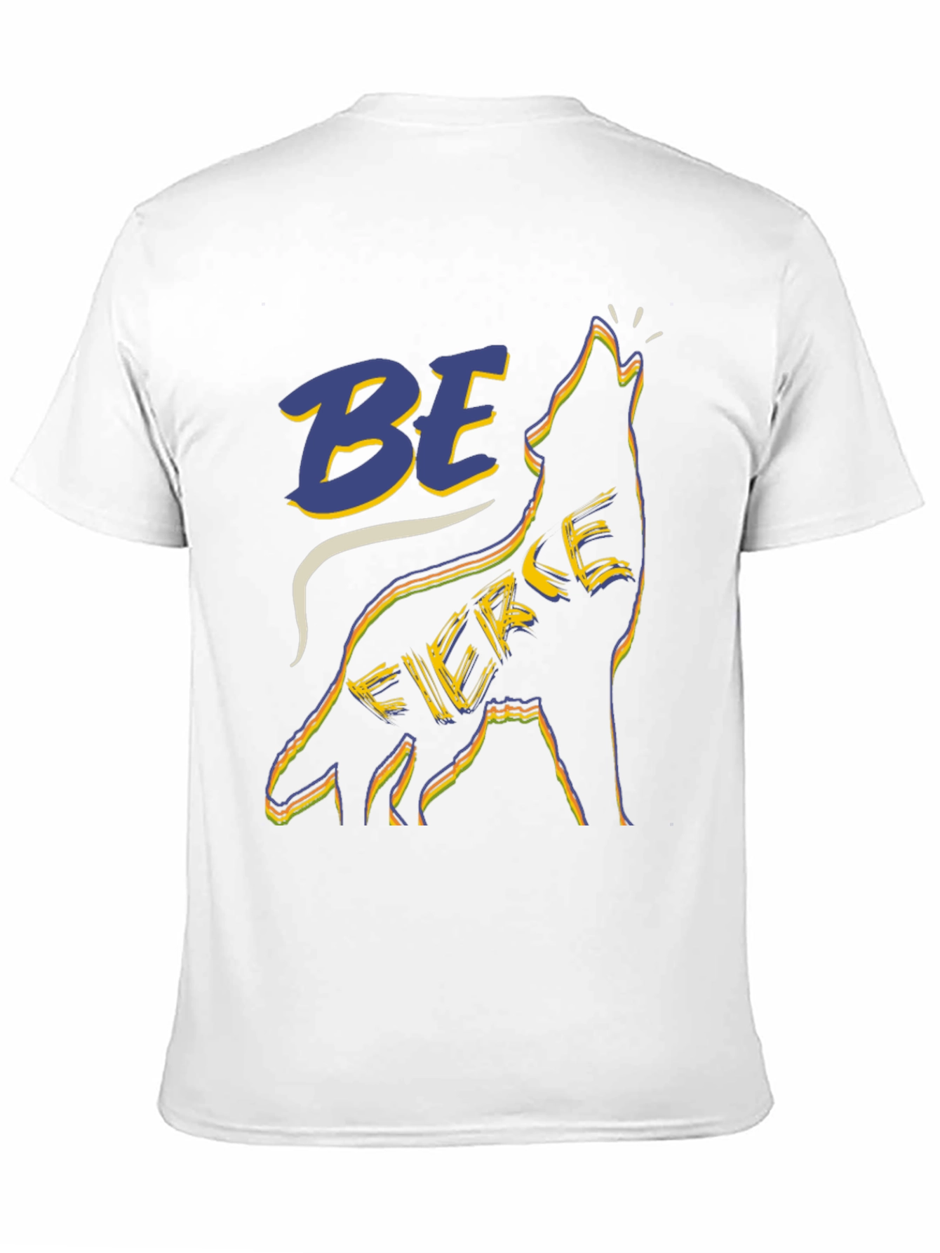 Be Fierce Wolf Graphic Tee - Black