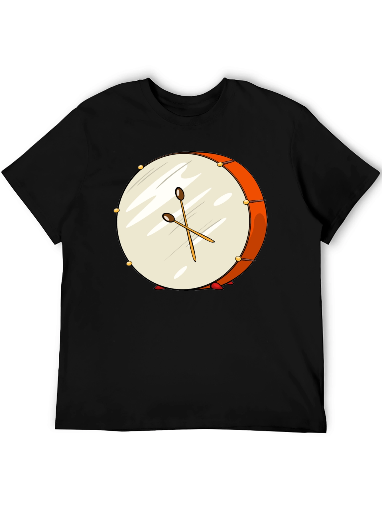 Drum Graphic Black T-Shirt - Music Lover Tee