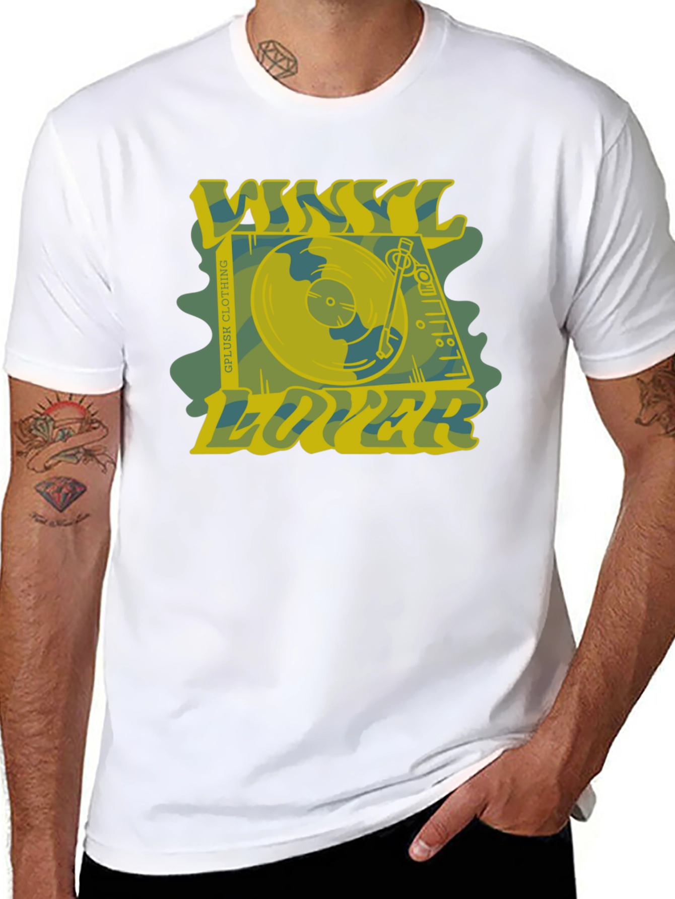 Vinyl Lover Graphic Tee - Retro Music Shirt