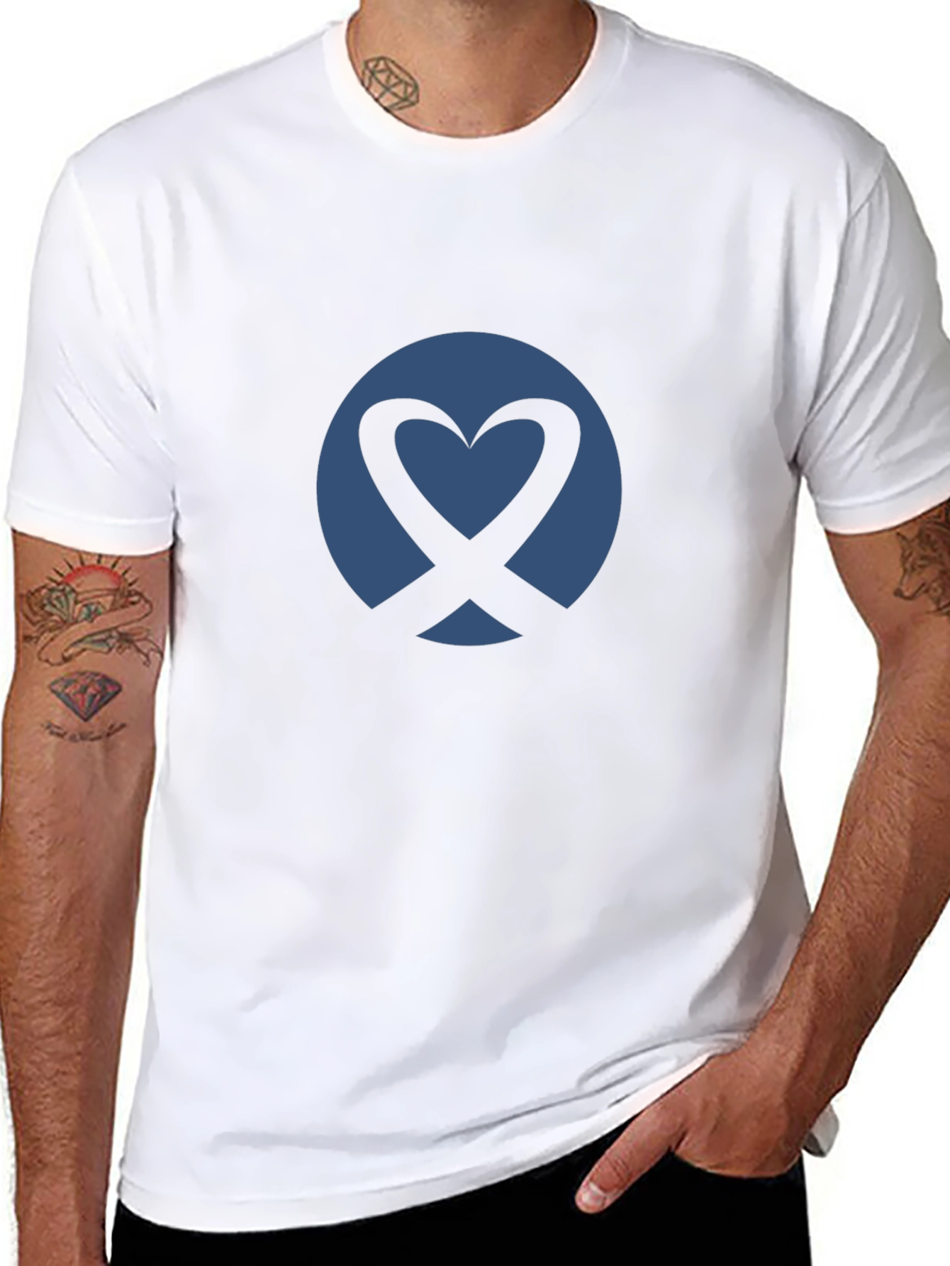 Heart X Graphic Tee - Mens Black T-Shirt