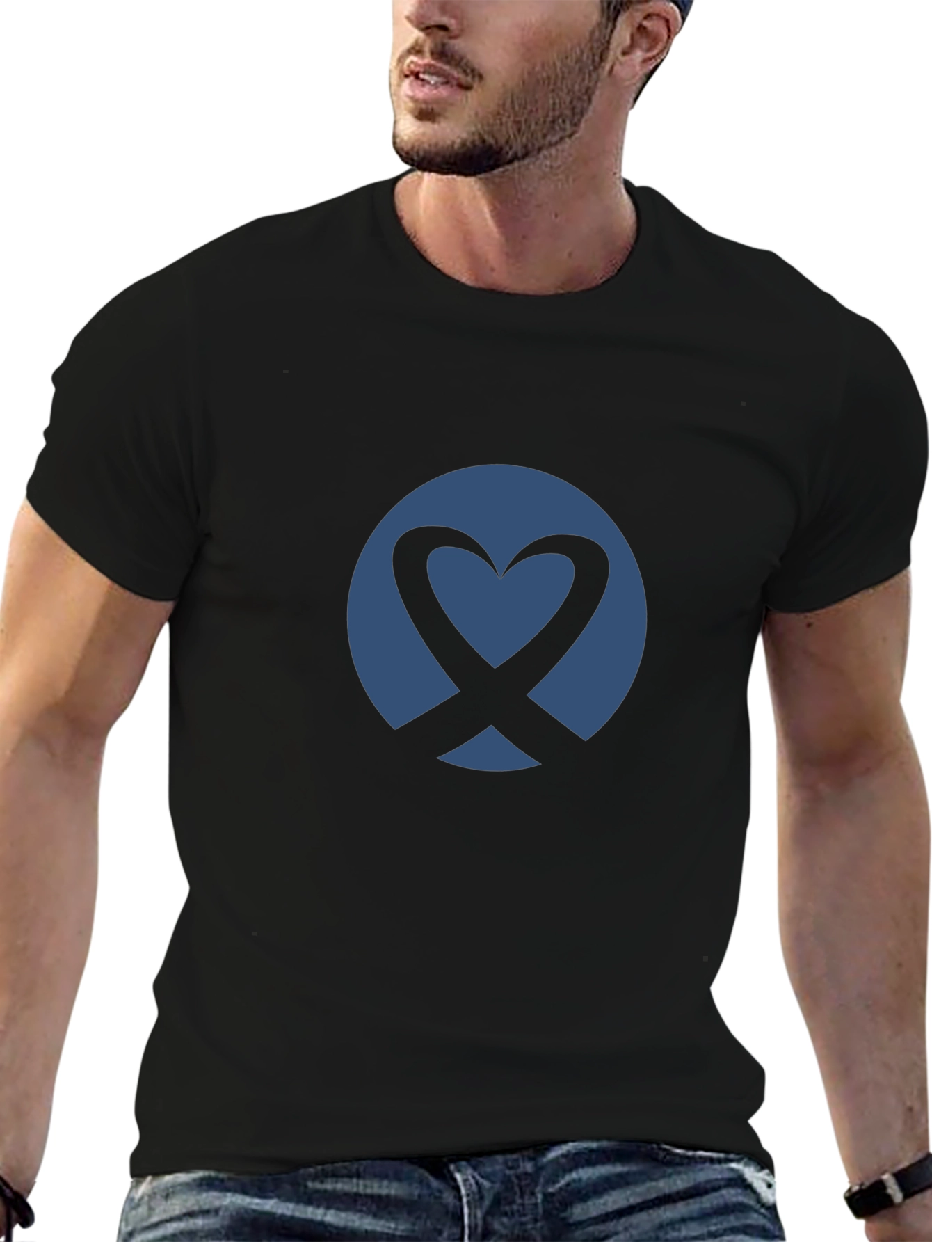Heart X Graphic Tee - Mens Black T-Shirt