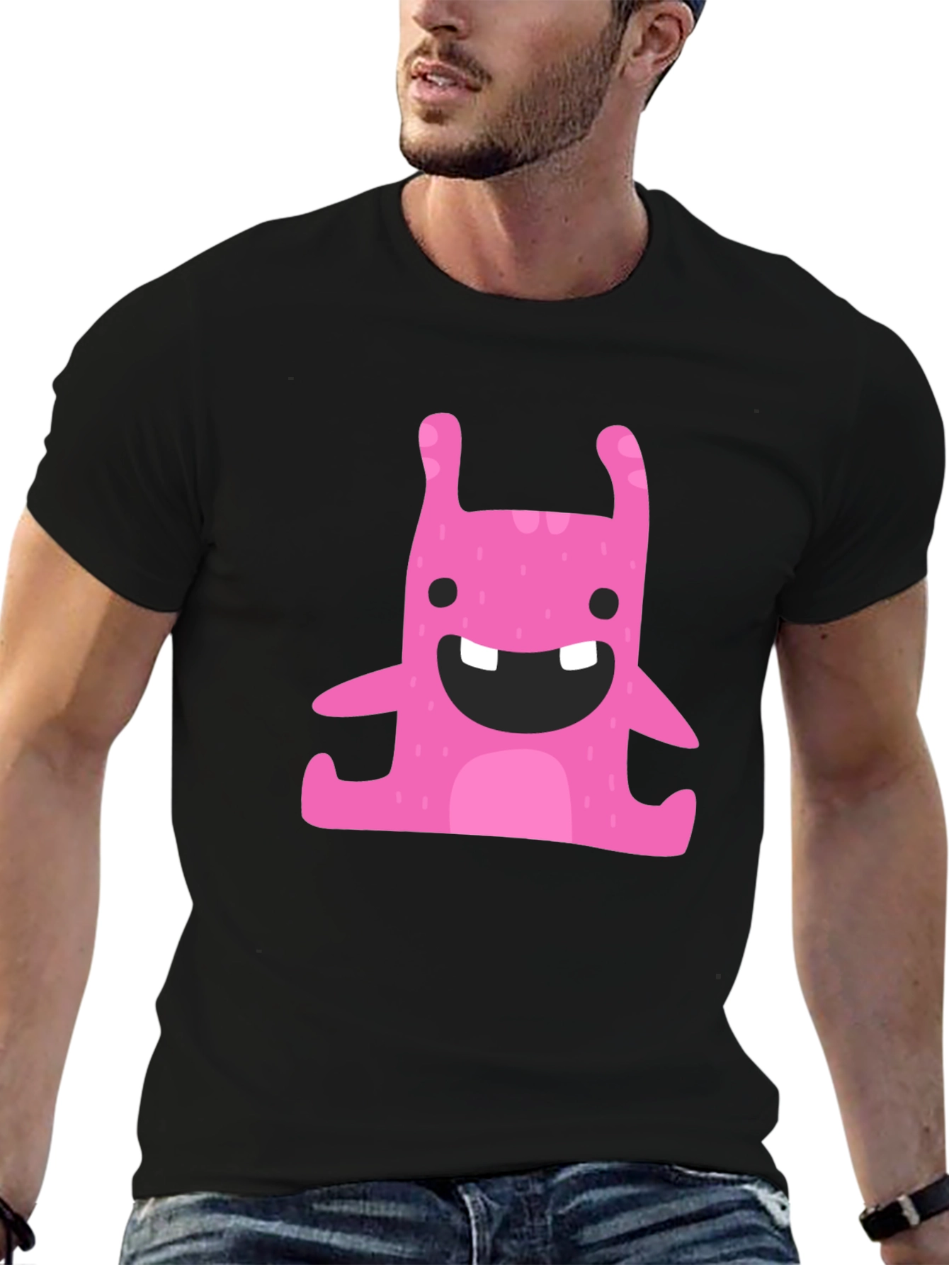 Pink Monster Graphic T-Shirt