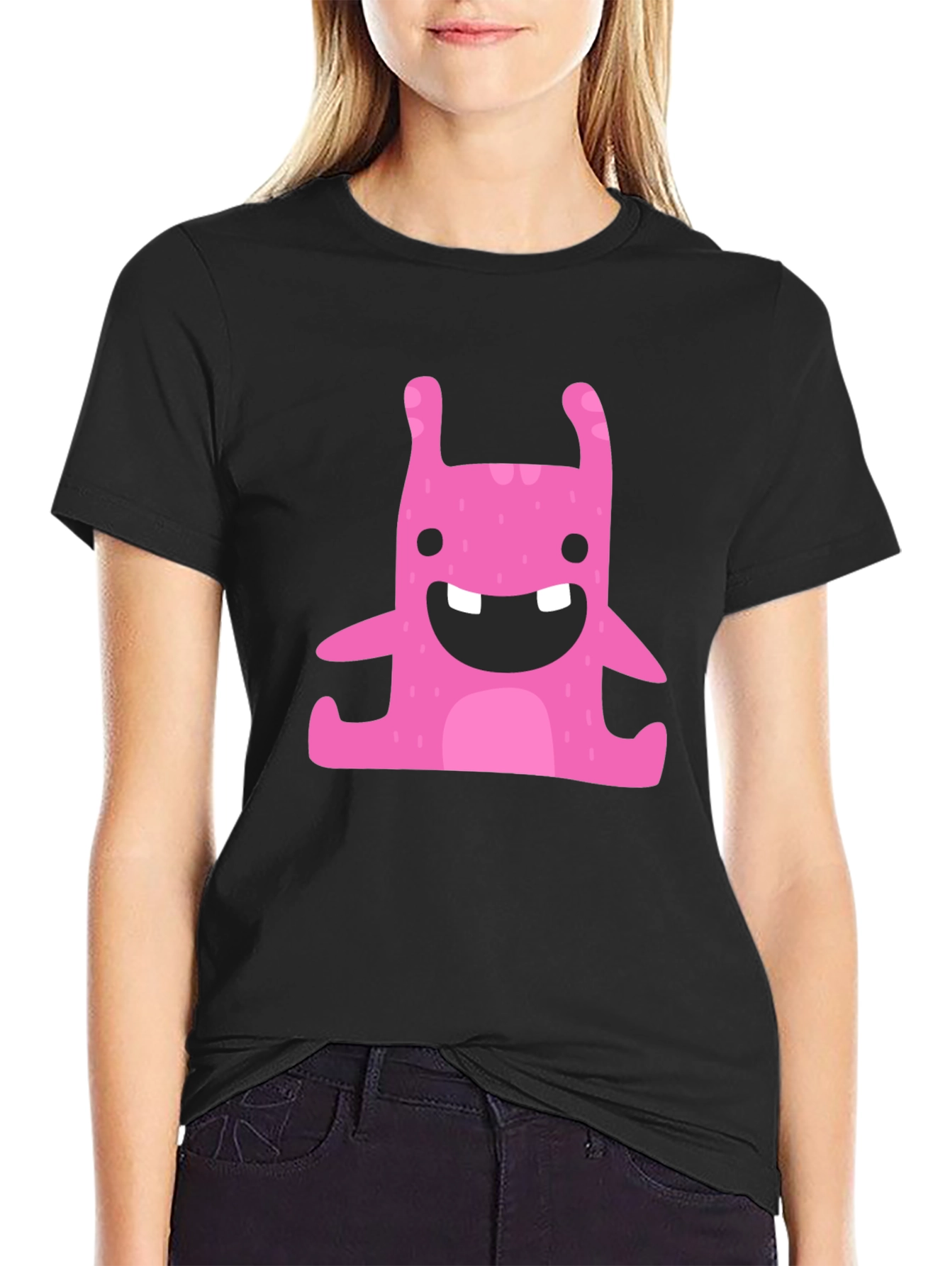 Pink Monster Graphic T-Shirt