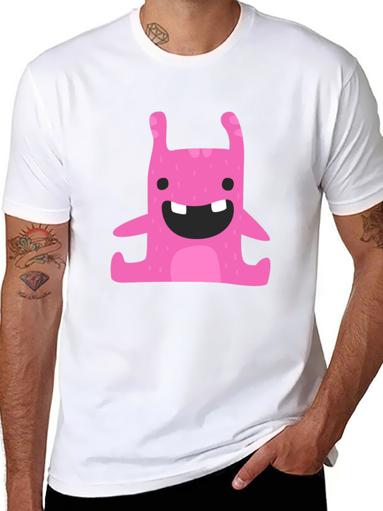 Pink Monster Graphic T-Shirt