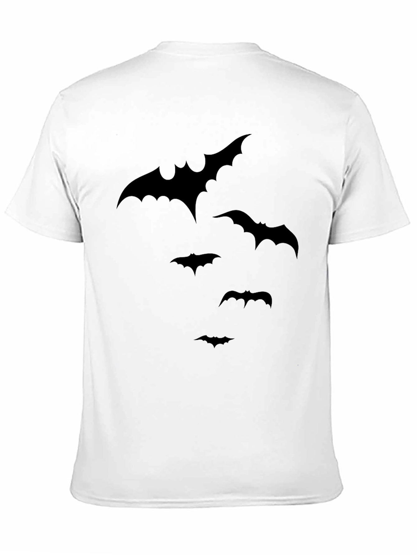 Mens Black Bat Graphic T-Shirt