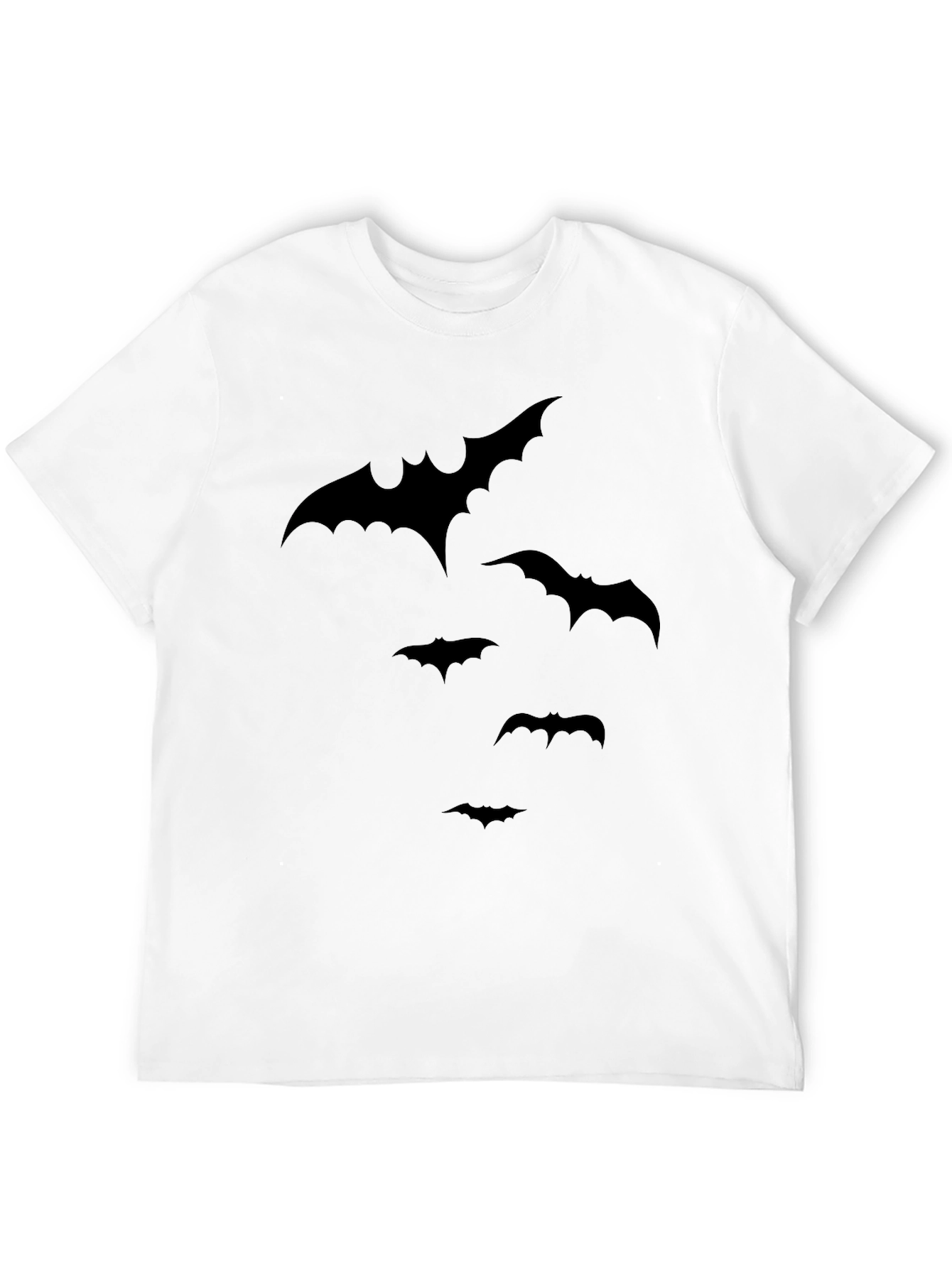 Mens Black Bat Graphic T-Shirt