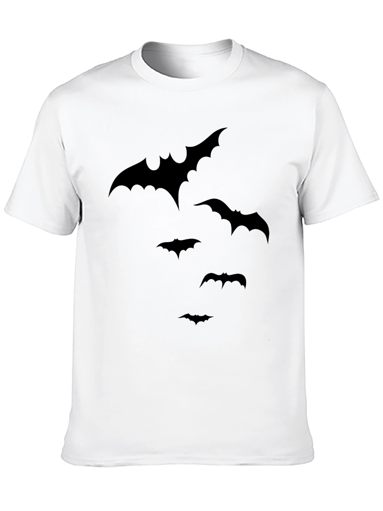 Mens Black Bat Graphic T-Shirt