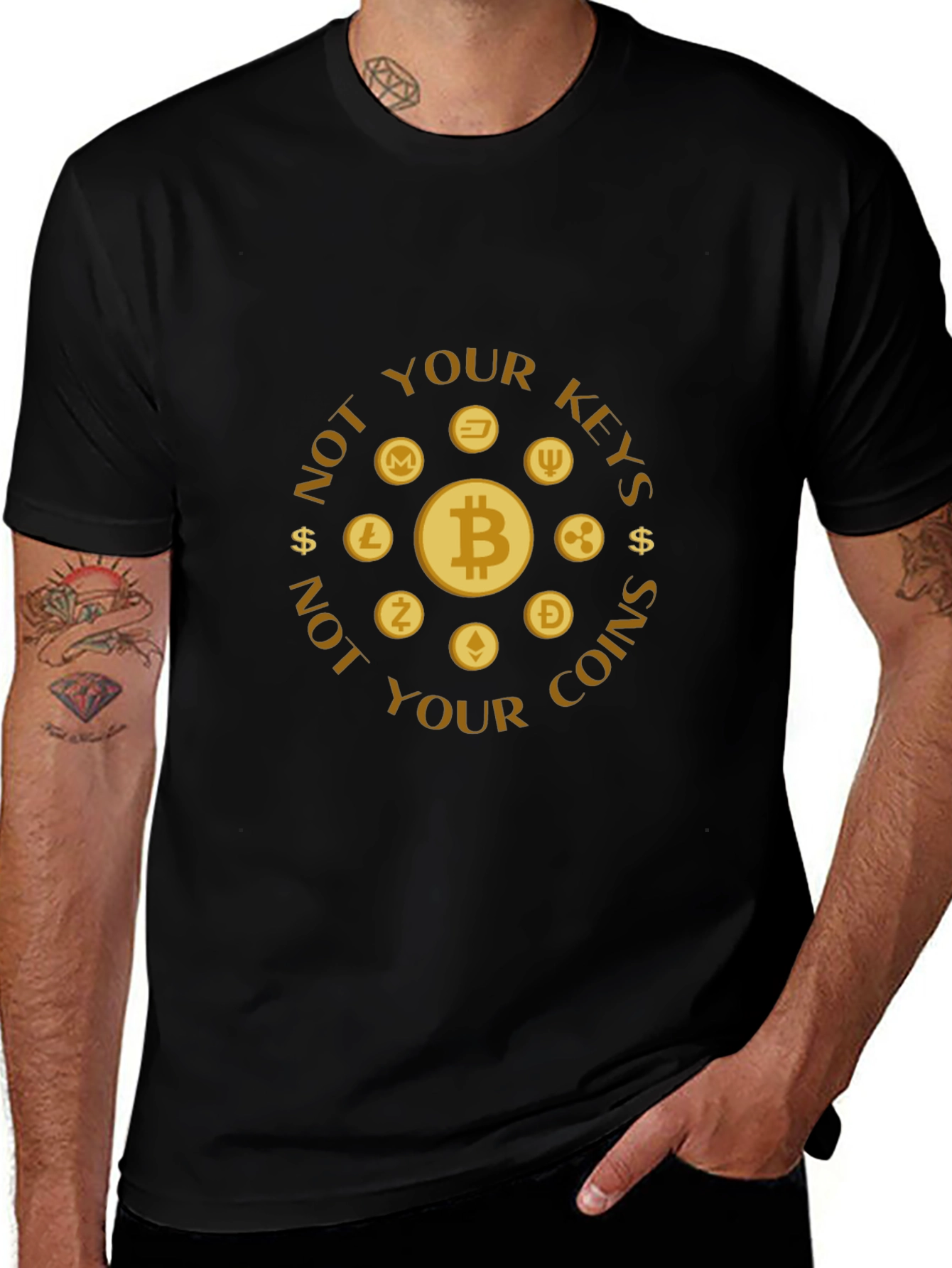 Crypto T-Shirt - Not Your Keys Not Your Coins