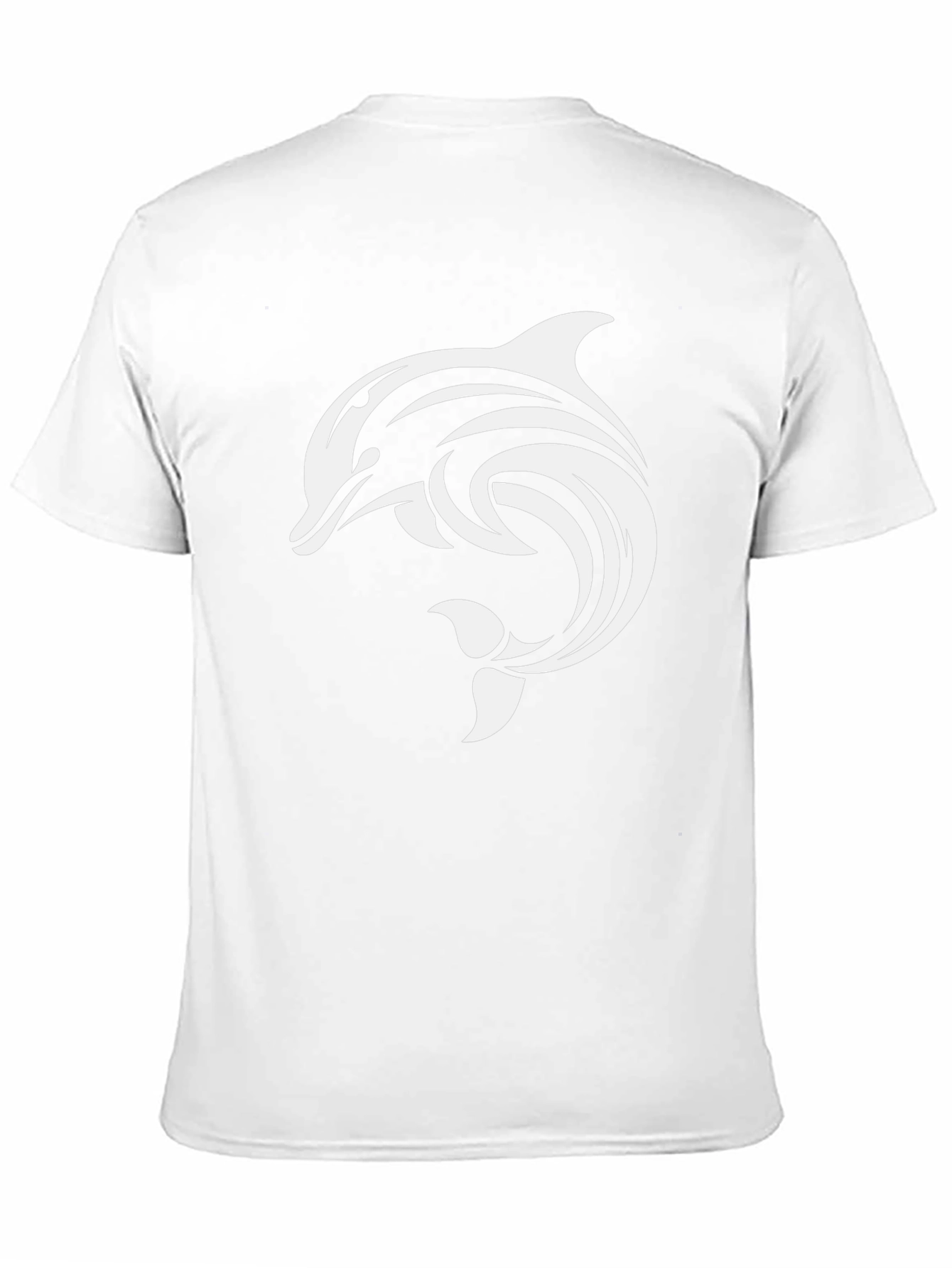 Black Tee with Dolphin Graphic