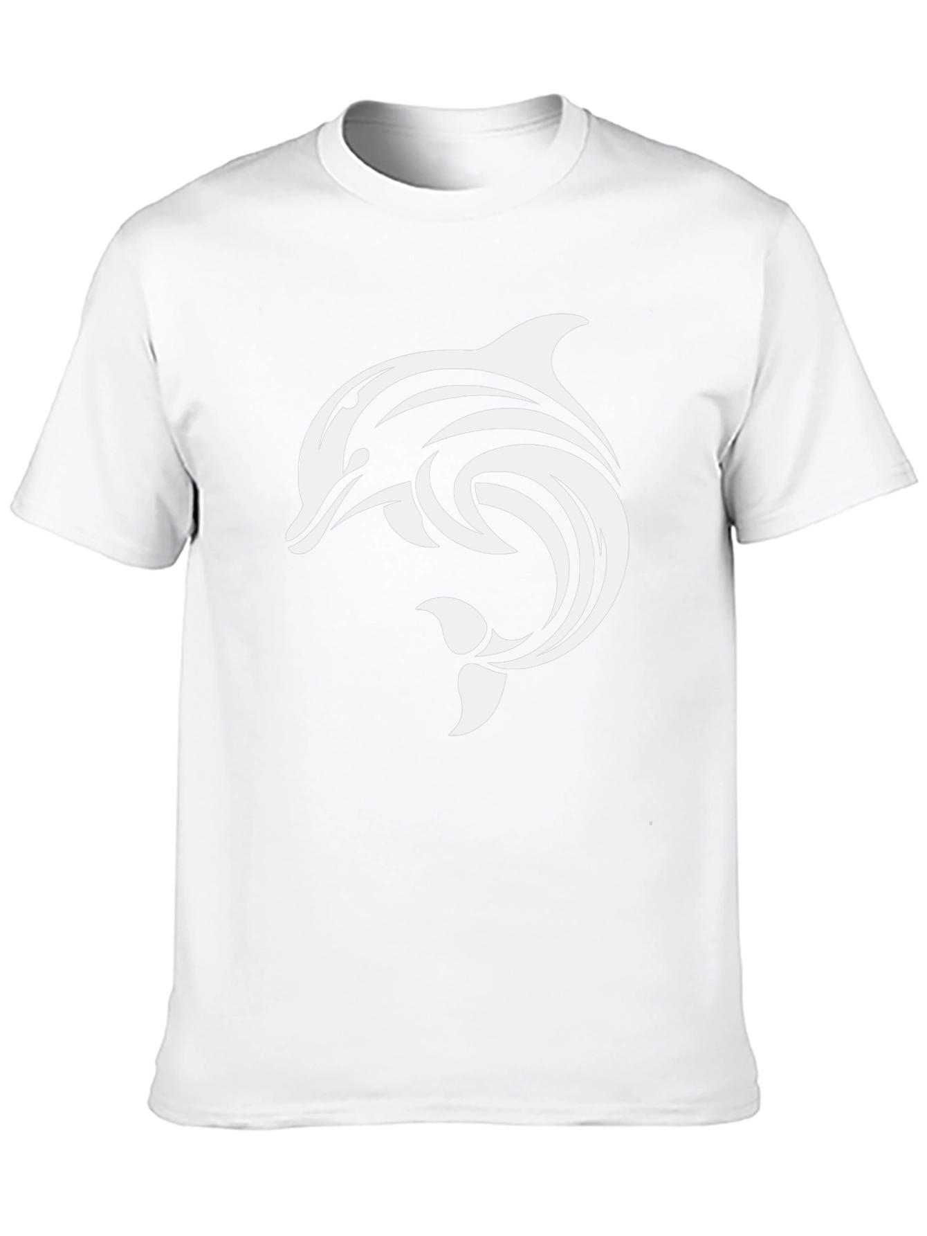 Black Tee with Dolphin Graphic