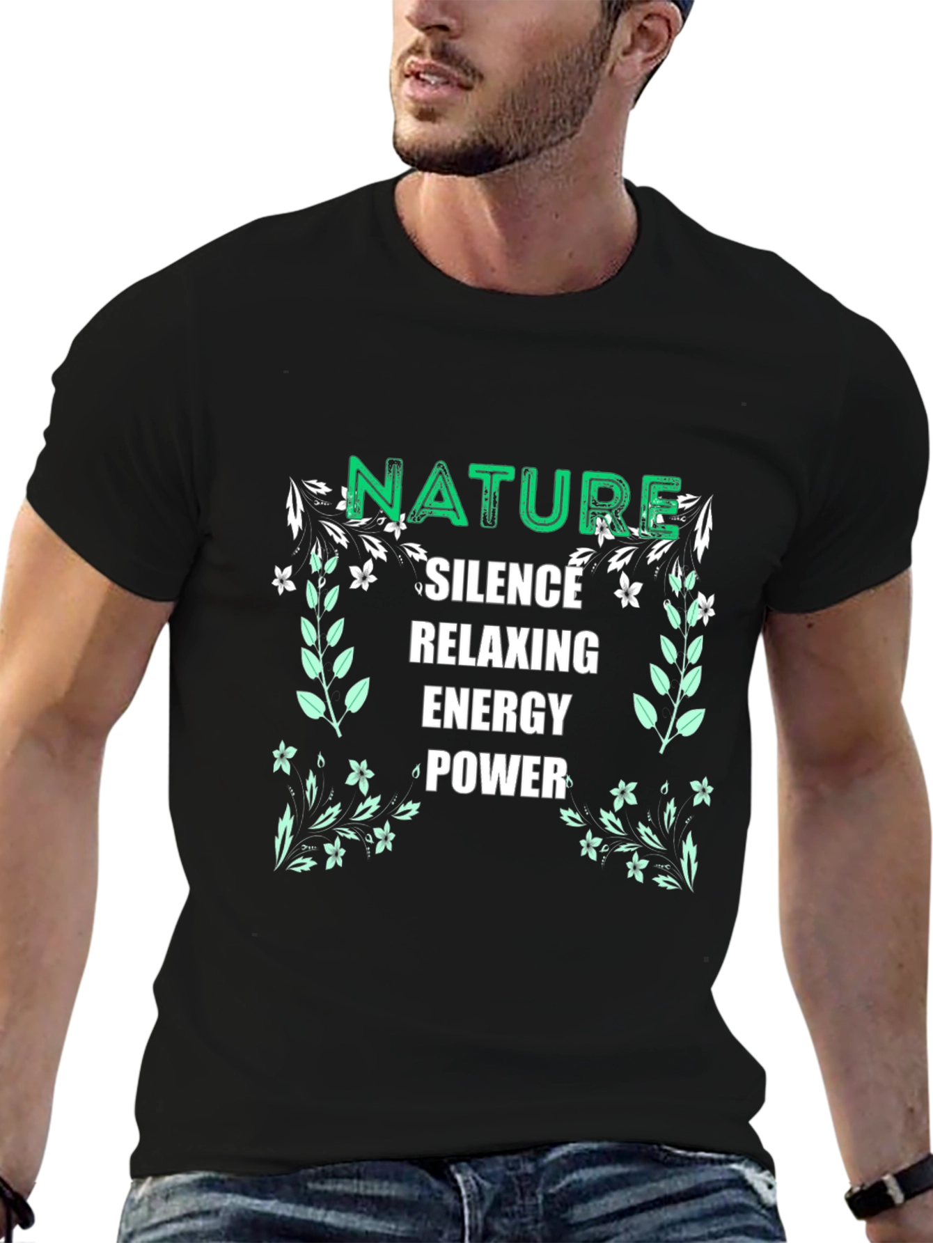 Nature Inspired Black T-Shirt