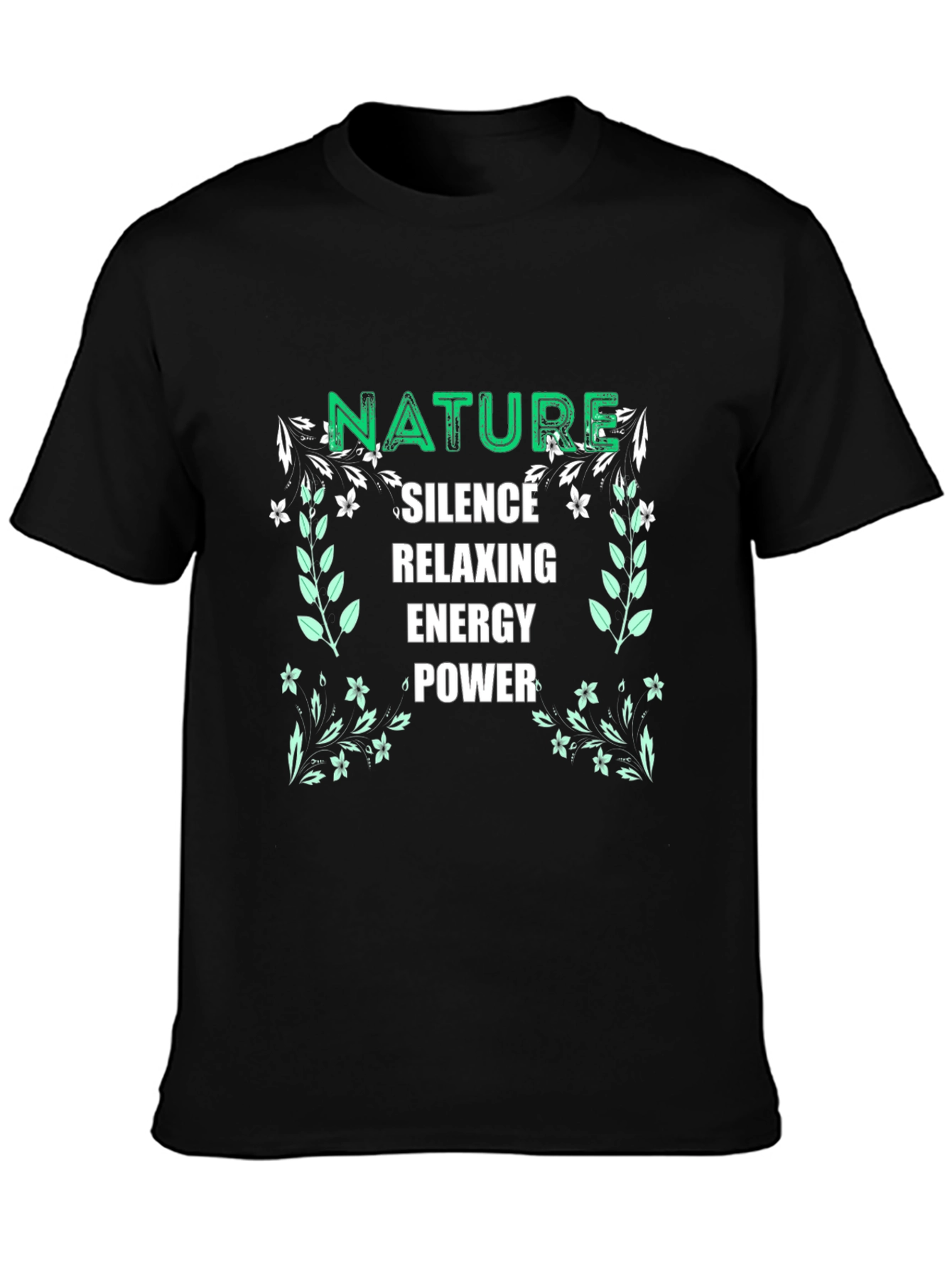 Nature Inspired Black T-Shirt
