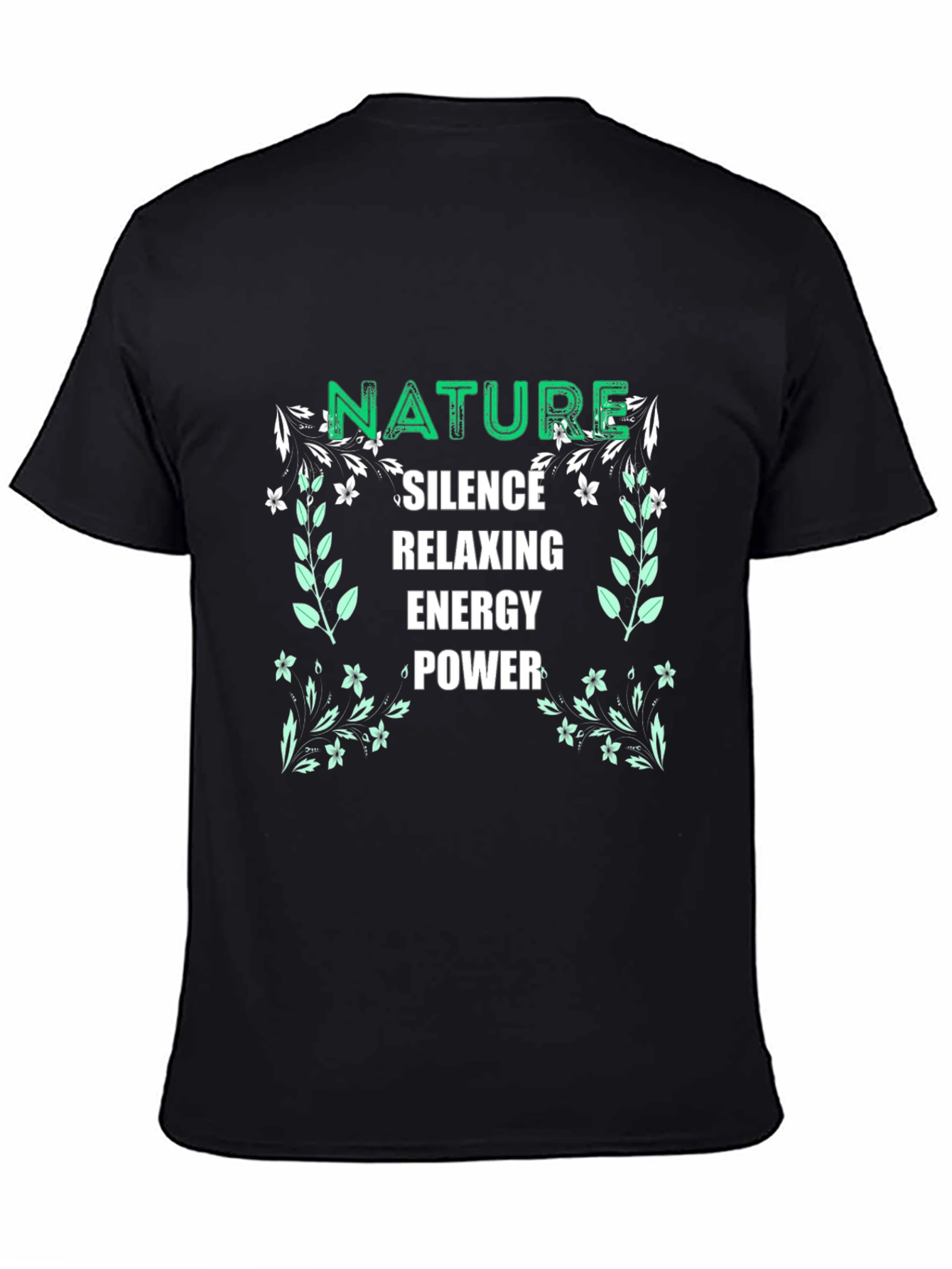 Nature Inspired Black T-Shirt