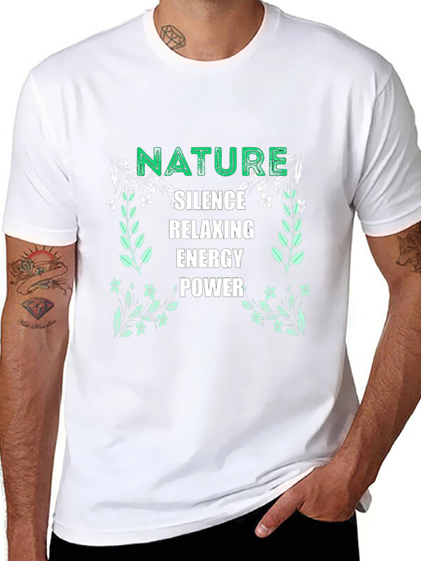 Nature Inspired Black T-Shirt