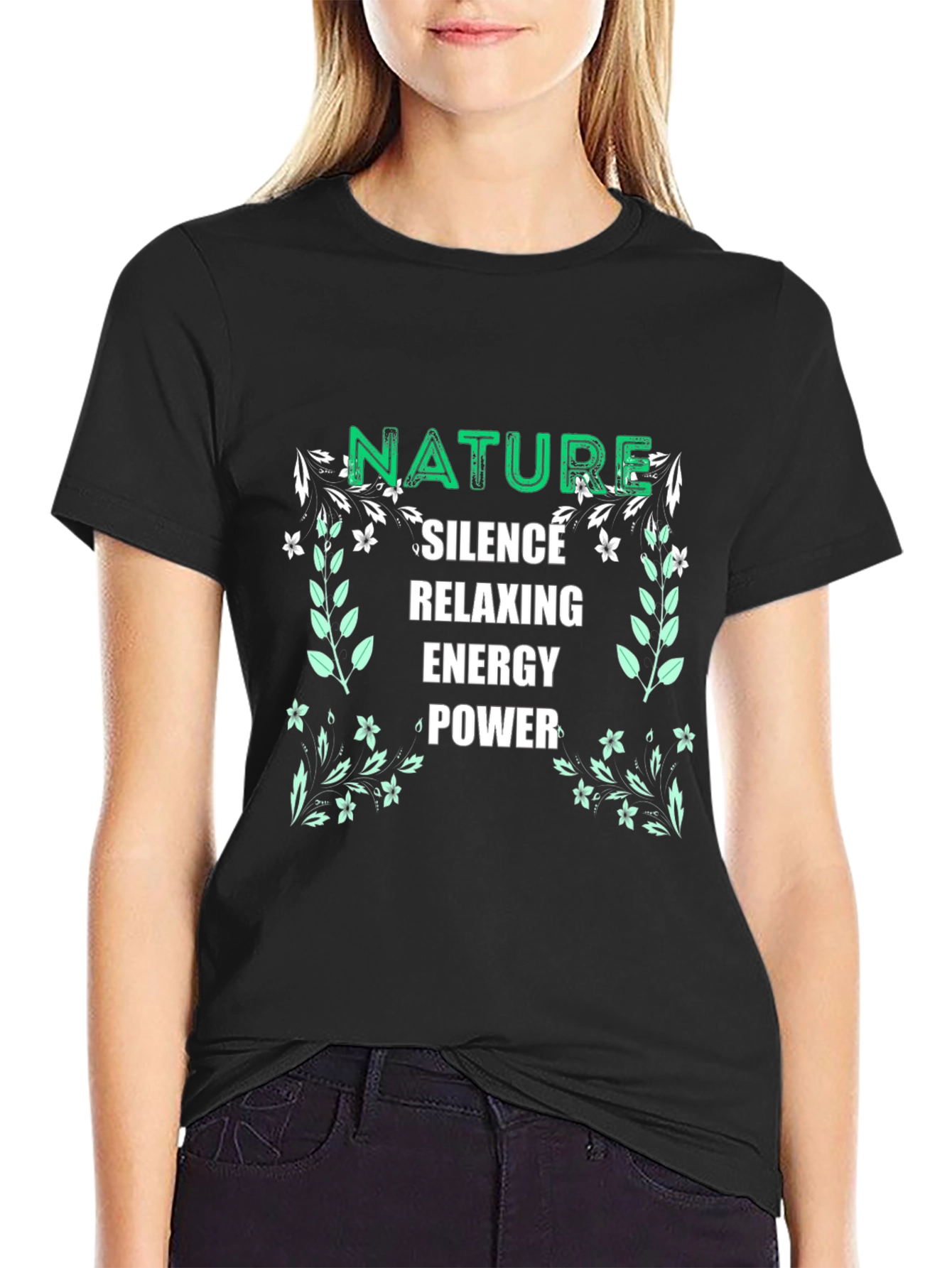 Nature Inspired Black T-Shirt