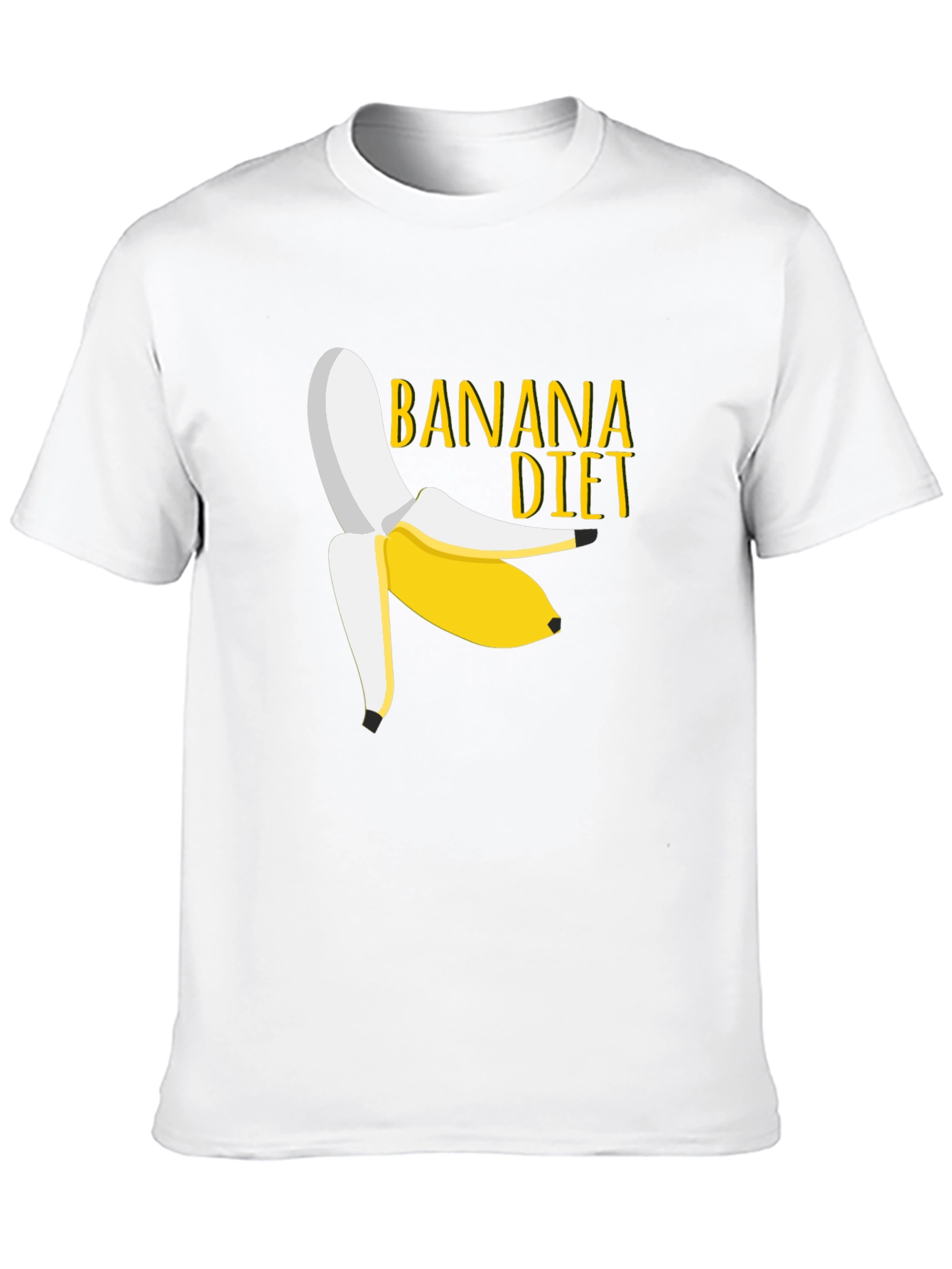 Banana Diet Graphic Tee - Unisex Black T-Shirt