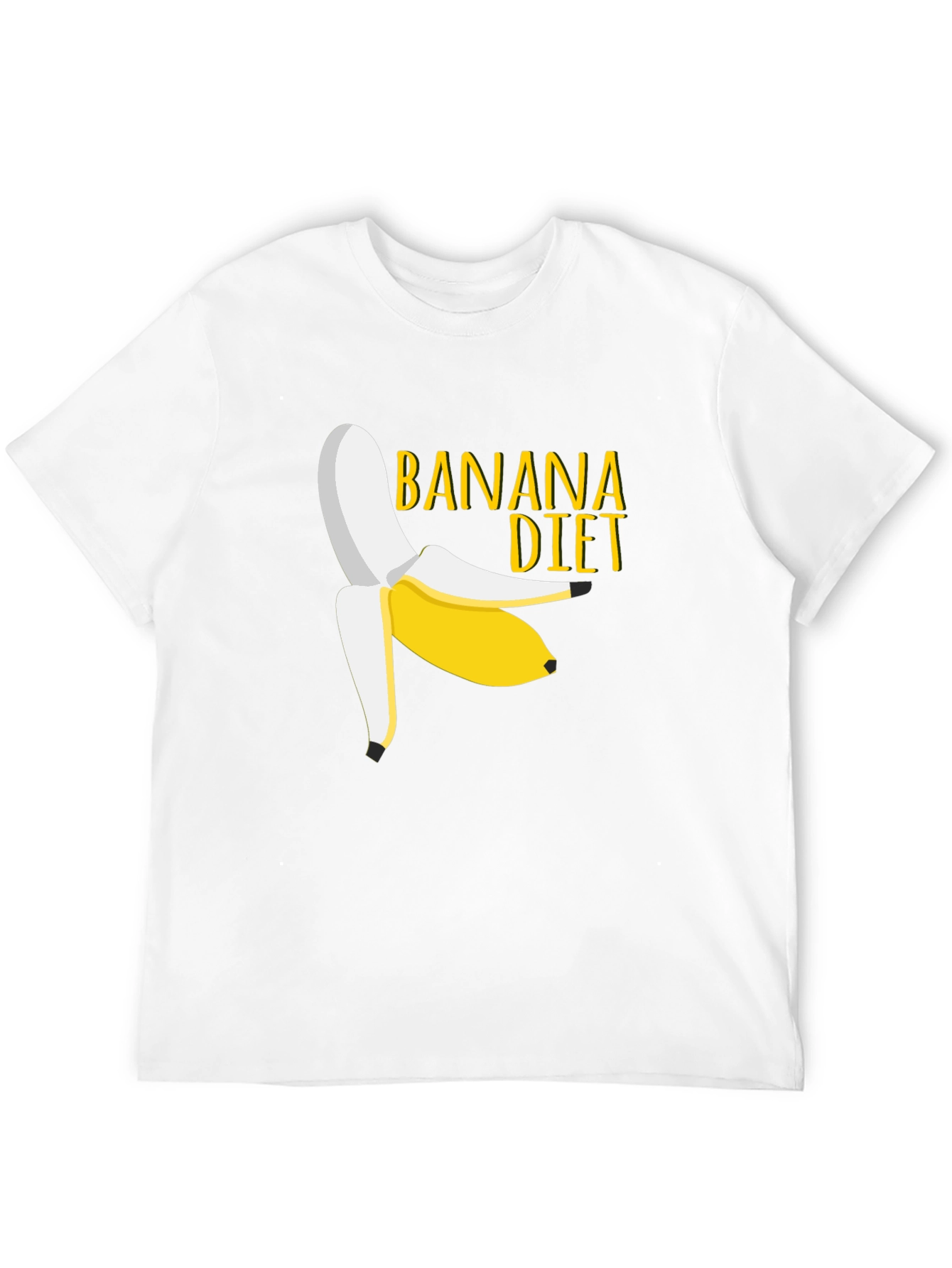 Banana Diet Graphic Tee - Unisex Black T-Shirt