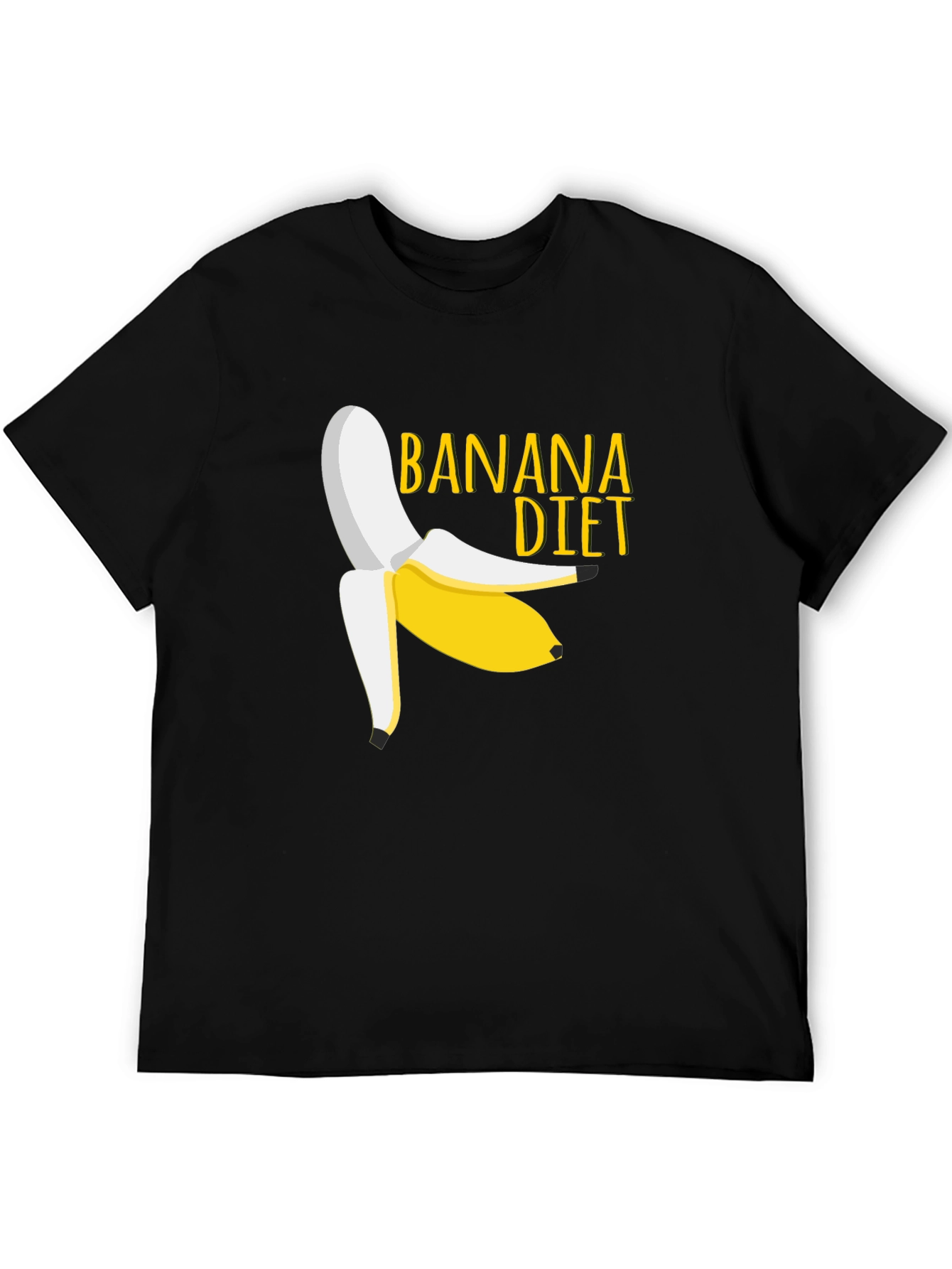 Banana Diet Graphic Tee - Unisex Black T-Shirt