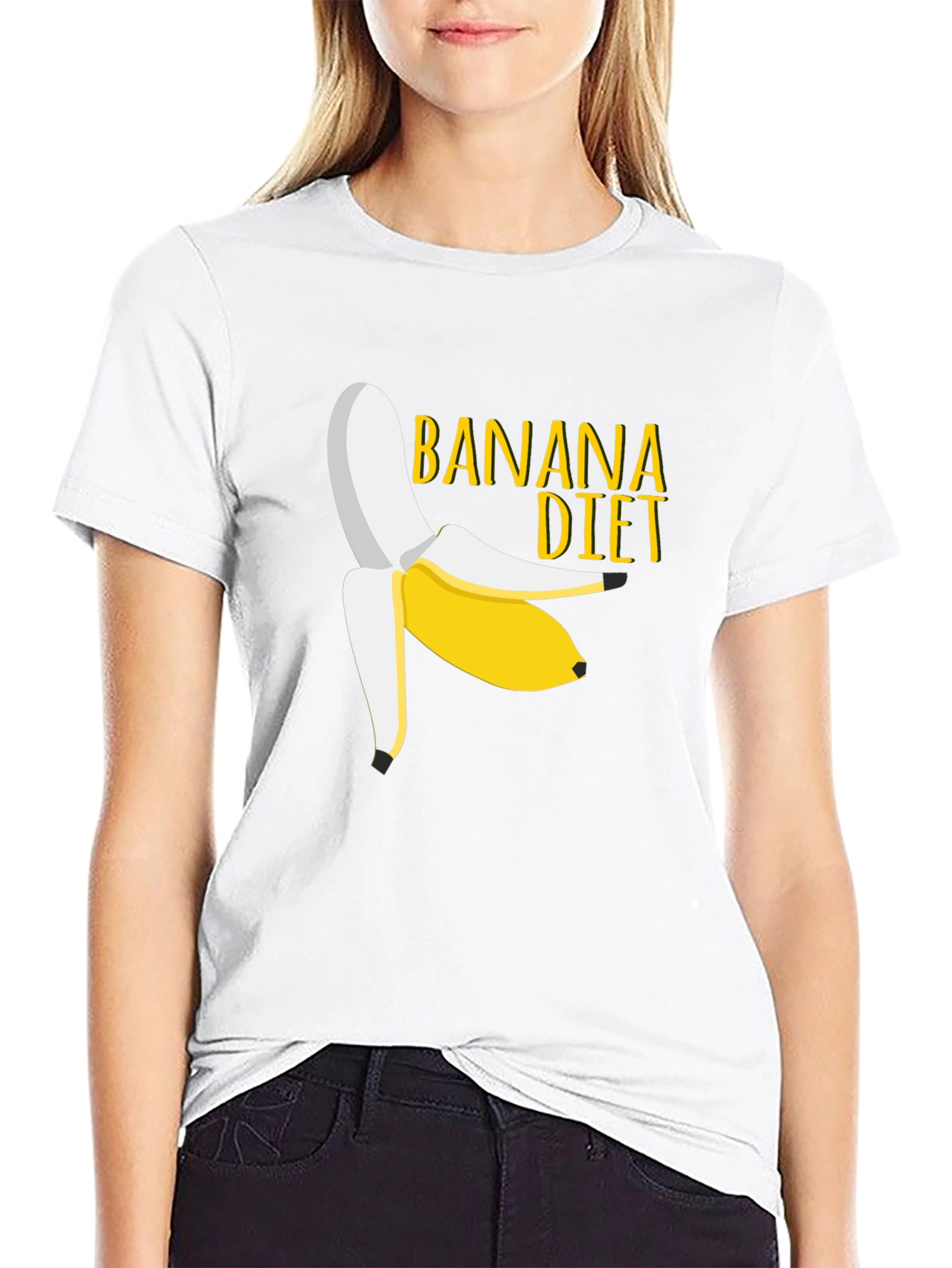 Banana Diet Graphic Tee - Unisex Black T-Shirt