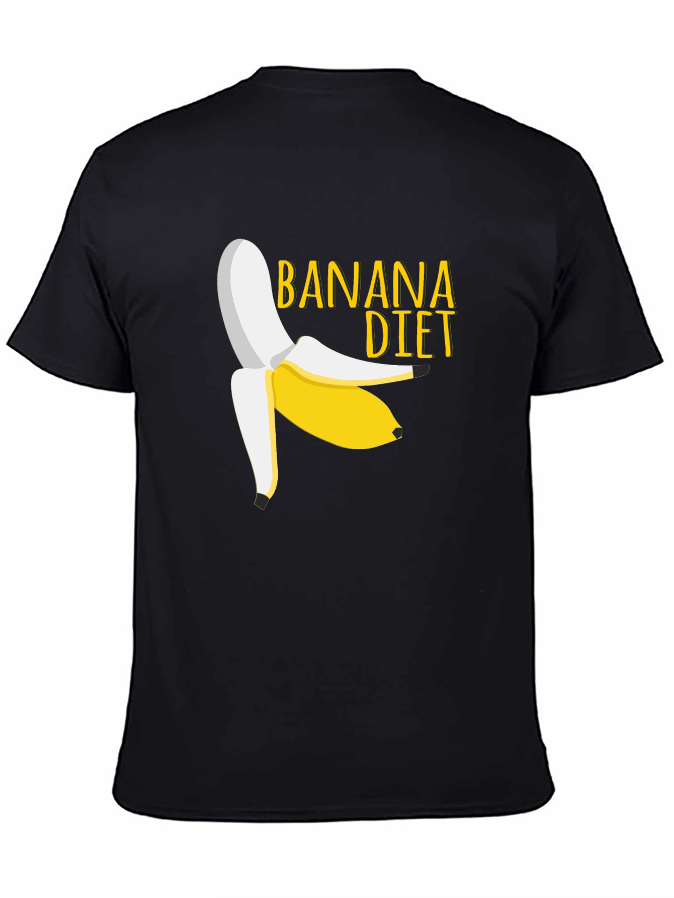 Banana Diet Graphic Tee - Unisex Black T-Shirt
