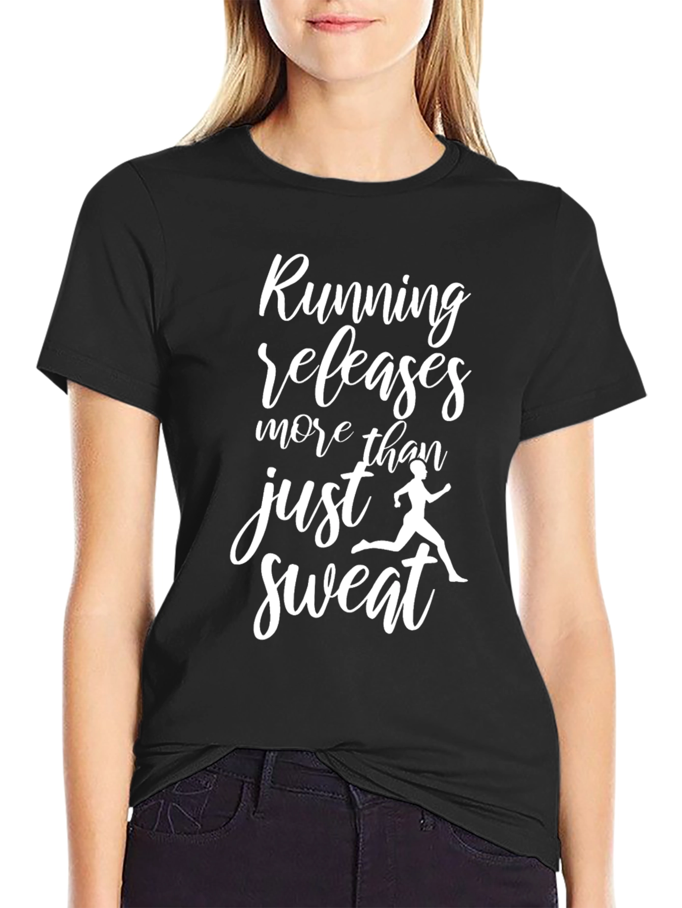 Running Releases More Than Sweat Black T-Shirt