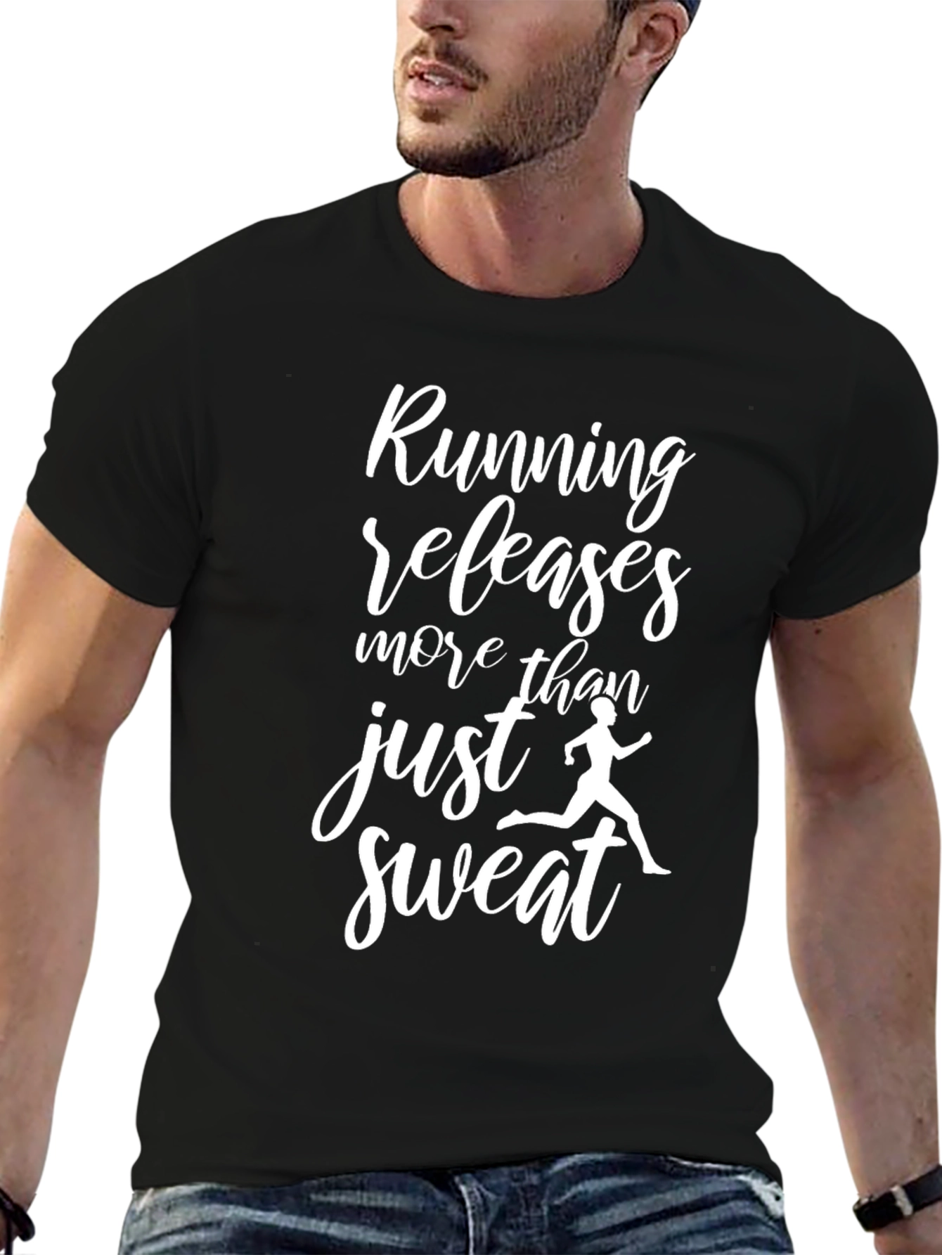 Running Releases More Than Sweat Black T-Shirt