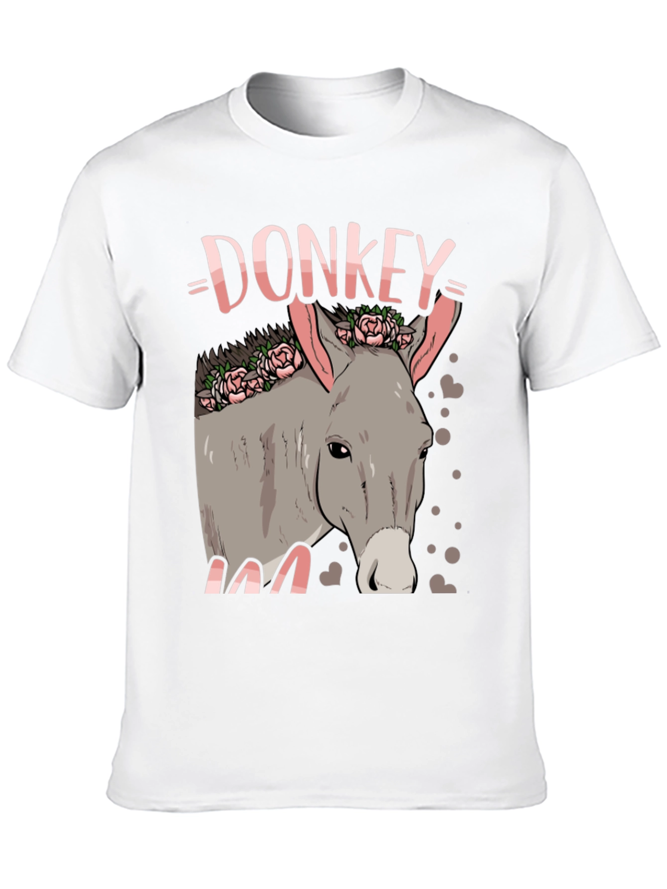 Donkey Floral Graphic Black Tee