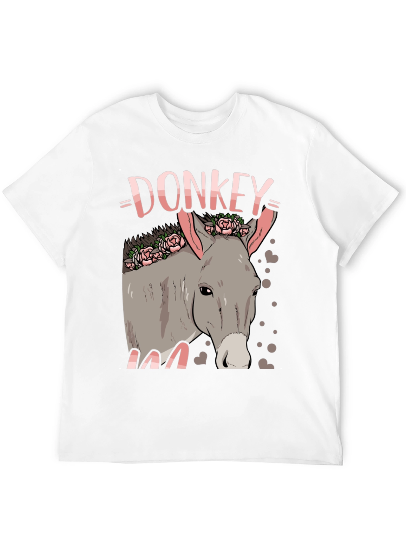 Donkey Floral Graphic Black Tee