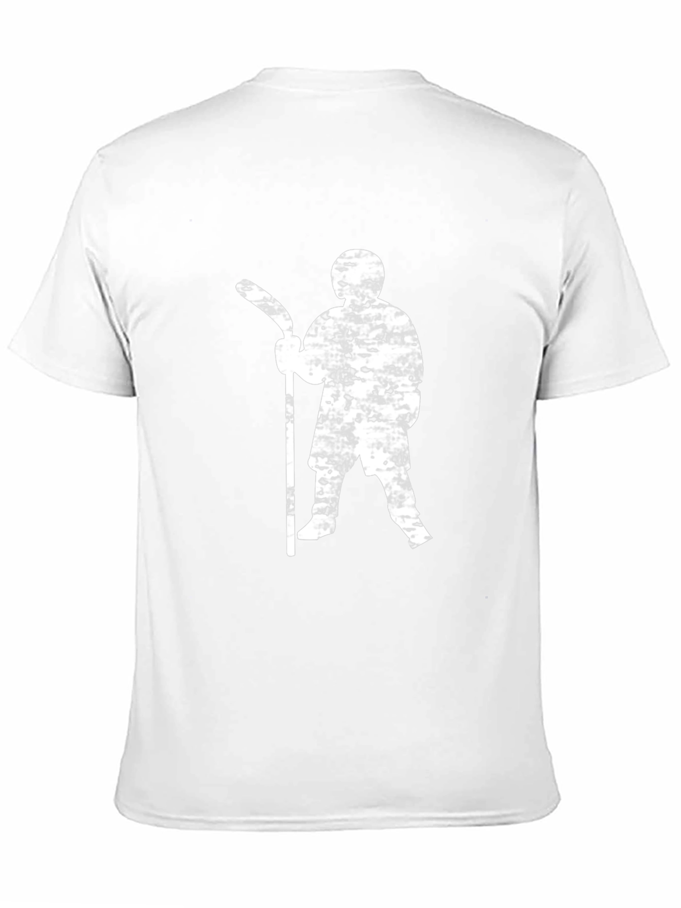 Hockey Player Graphic Tee - Black Cotton T-Shirt