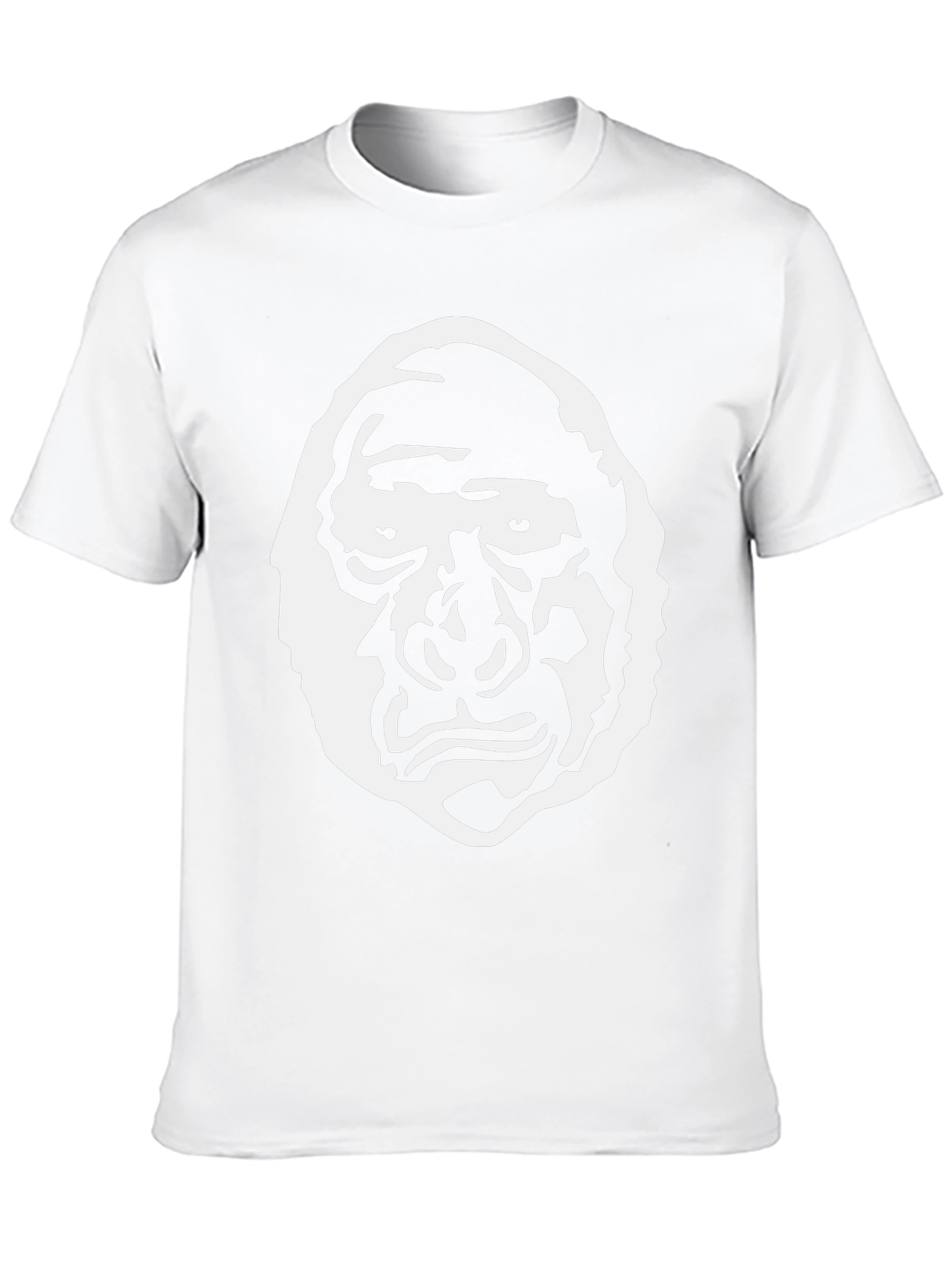 Graphic Tee - Grotesque Face Design Black Cotton