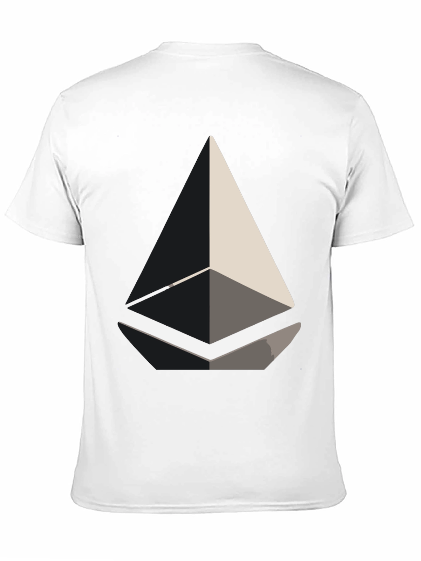 Abstract Geometric Design Black T-Shirt