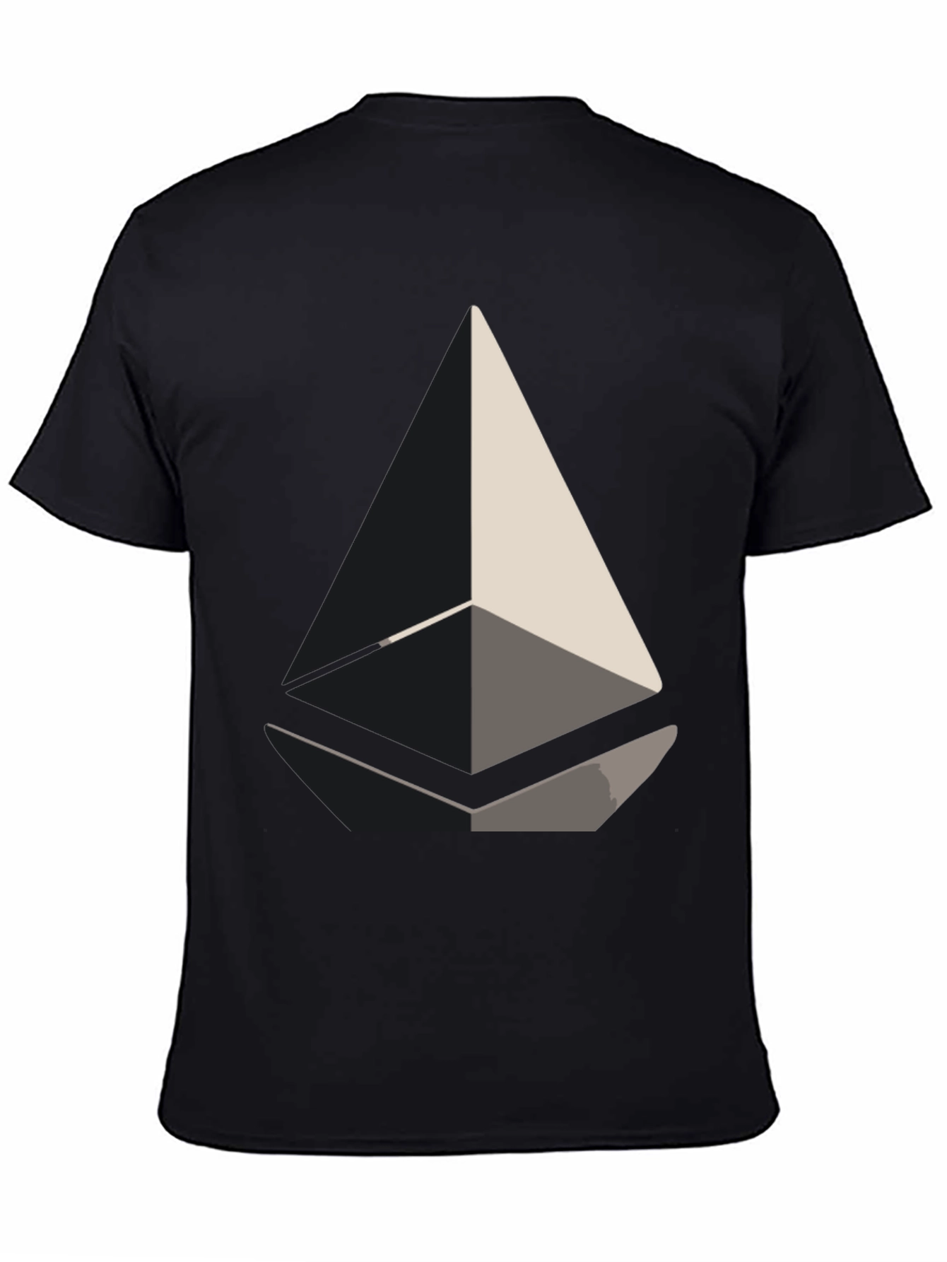 Abstract Geometric Design Black T-Shirt