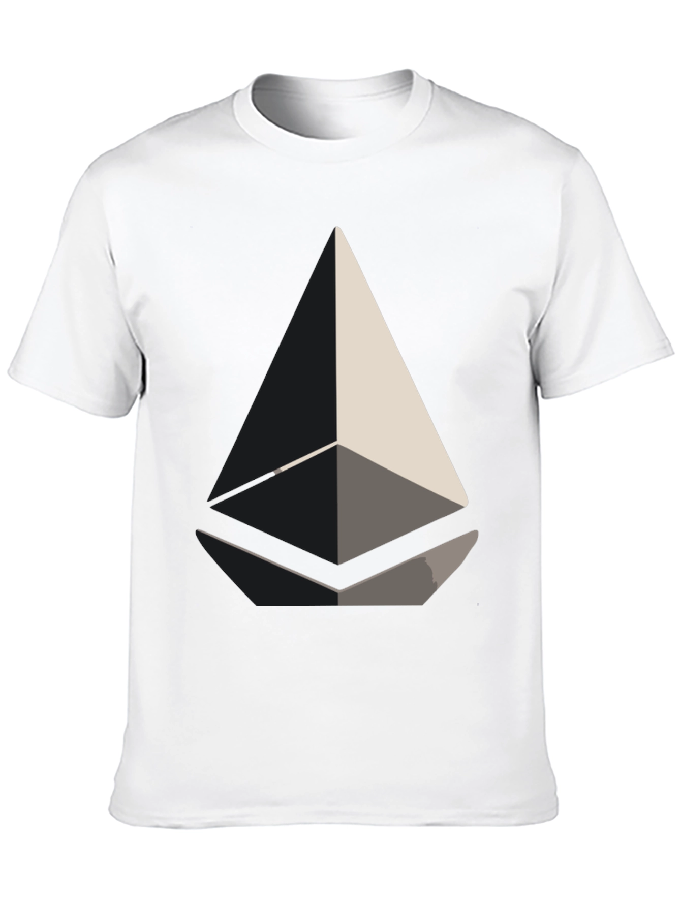Abstract Geometric Design Black T-Shirt