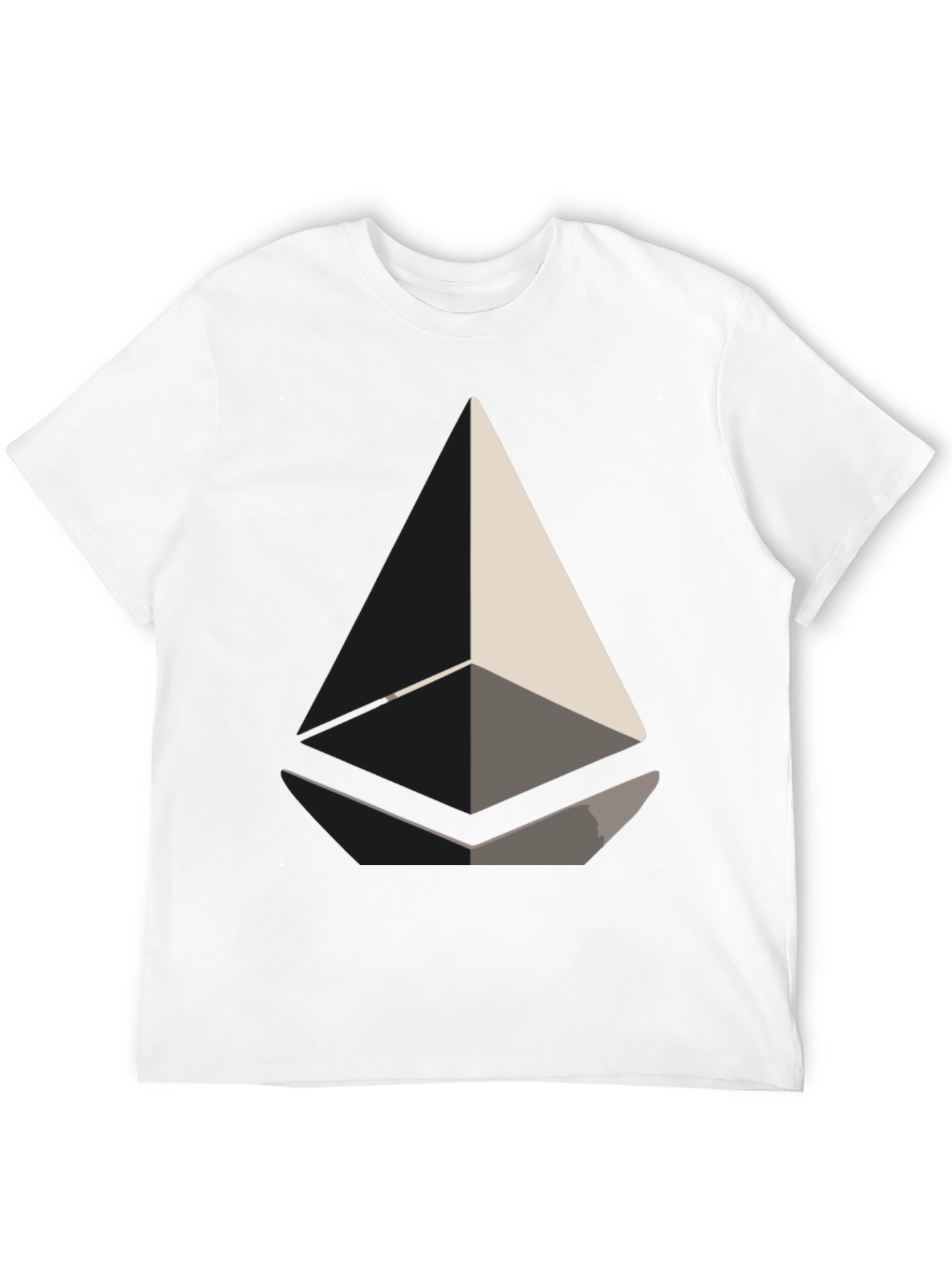 Abstract Geometric Design Black T-Shirt