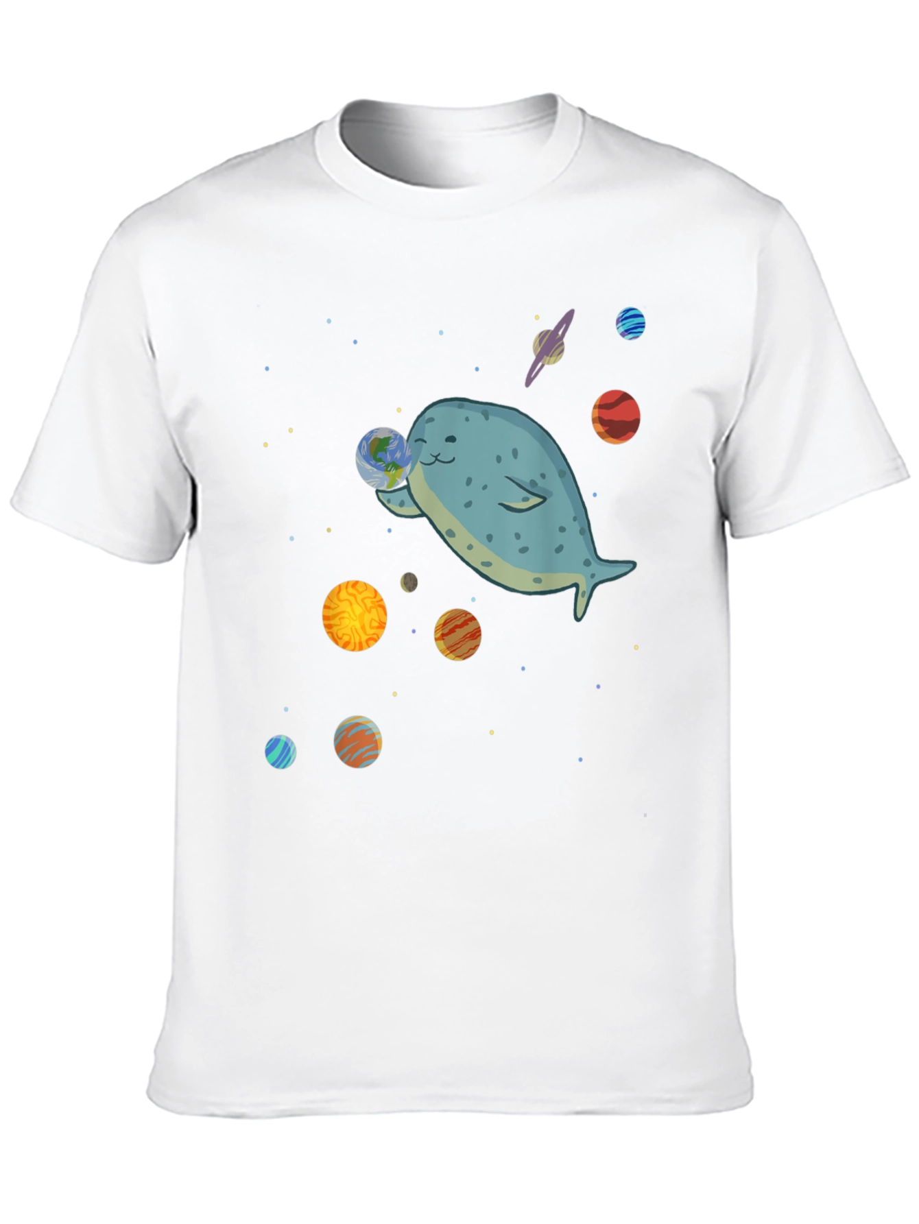 Space Whale T-Shirt - Cute Planet Design